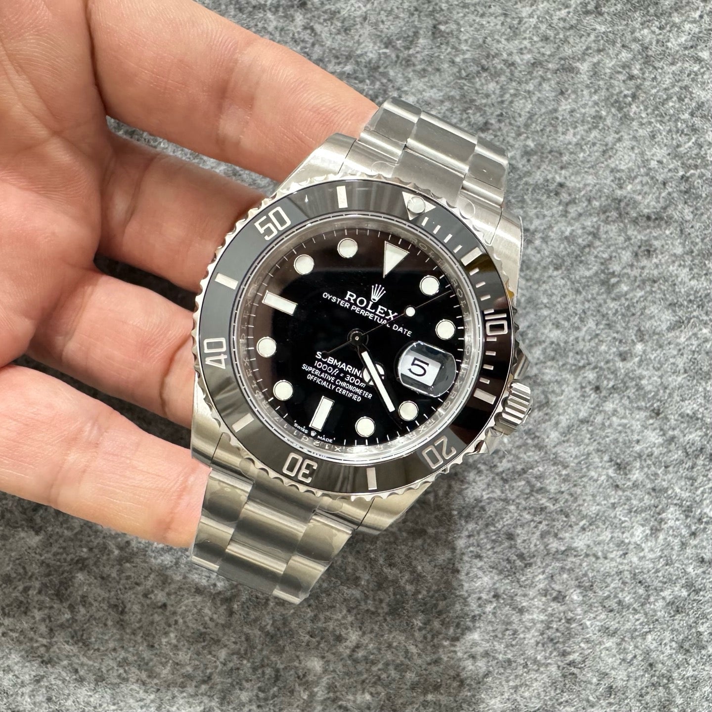 Silver black and Silver green Watch