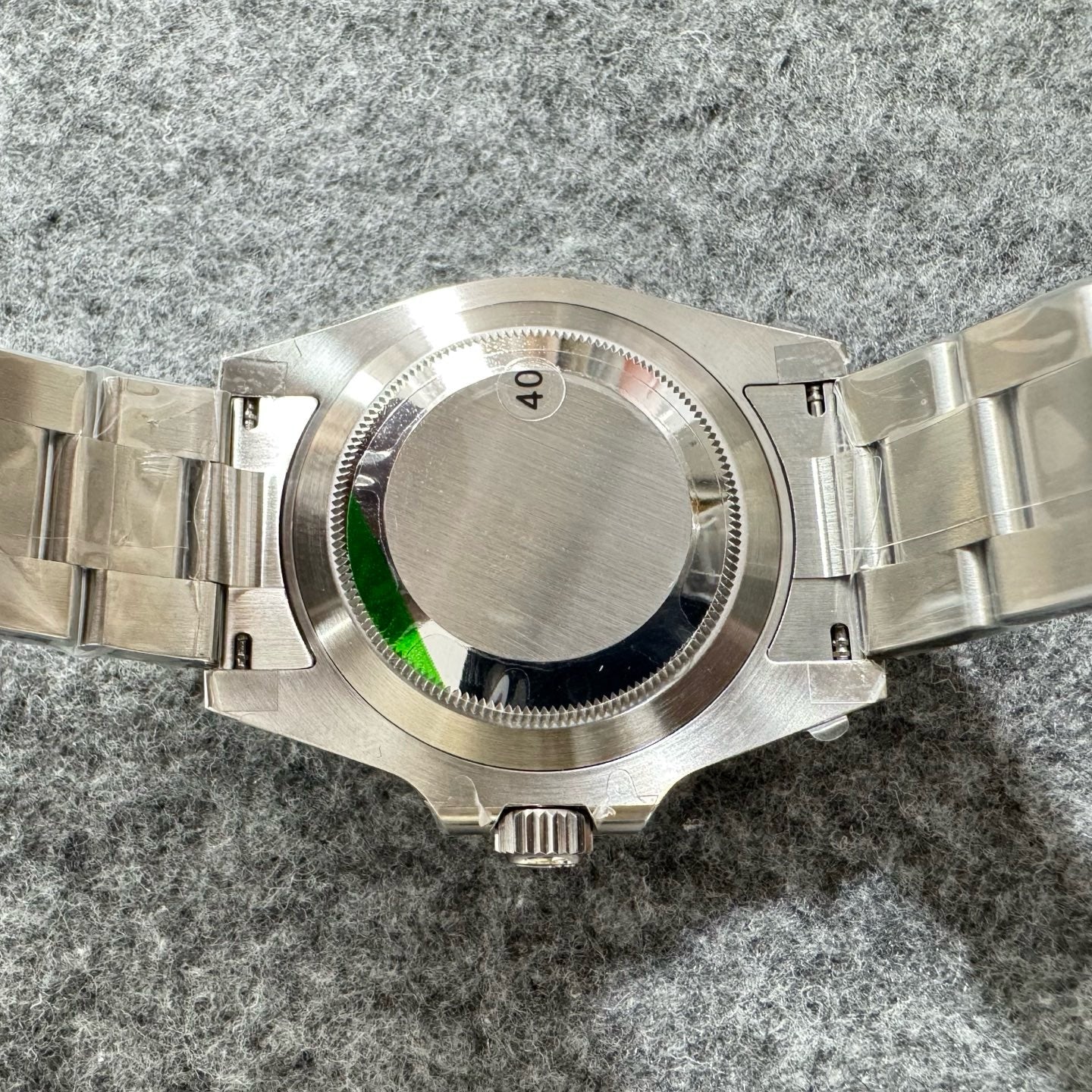 Silver black and Silver green Watch