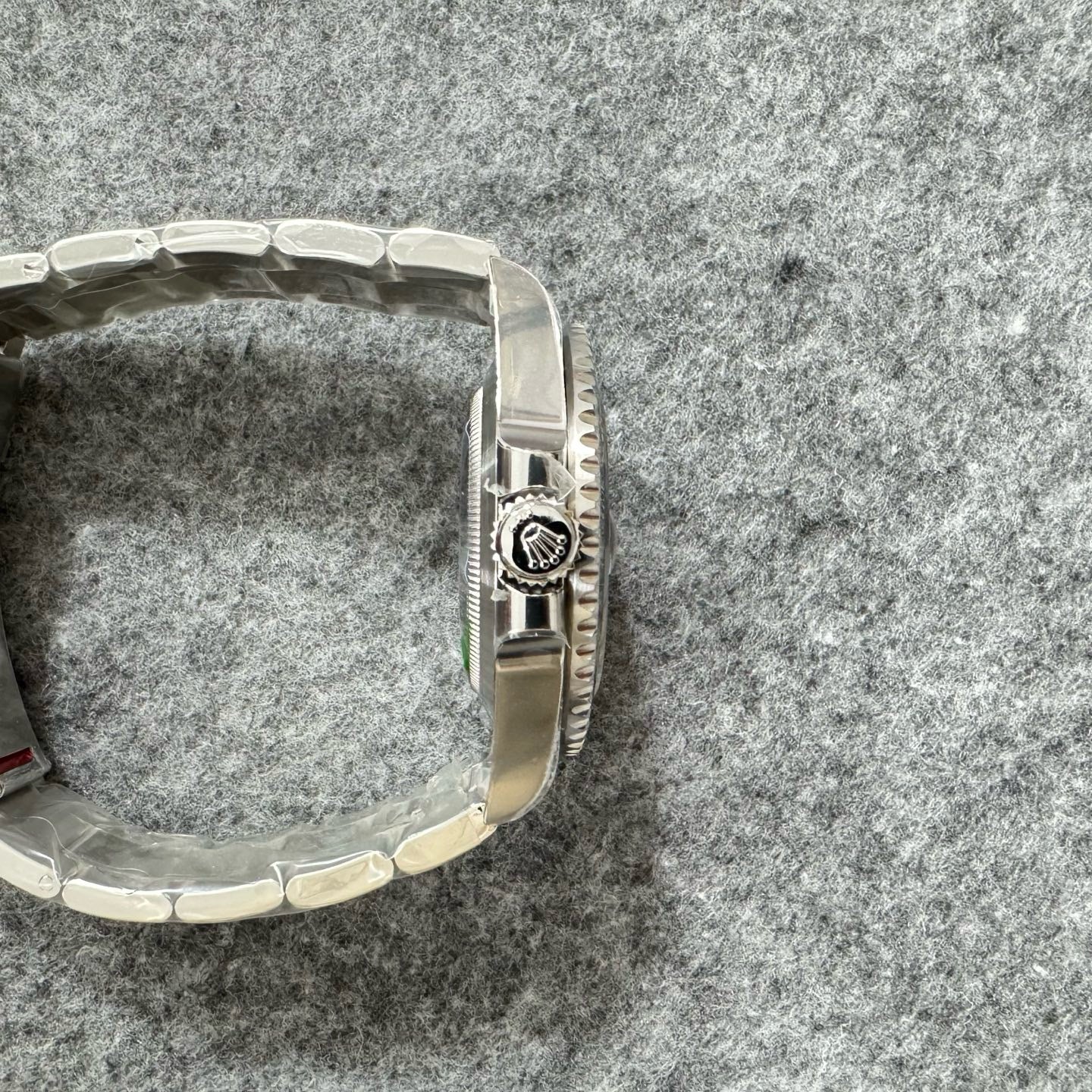 Silver black and Silver green Watch
