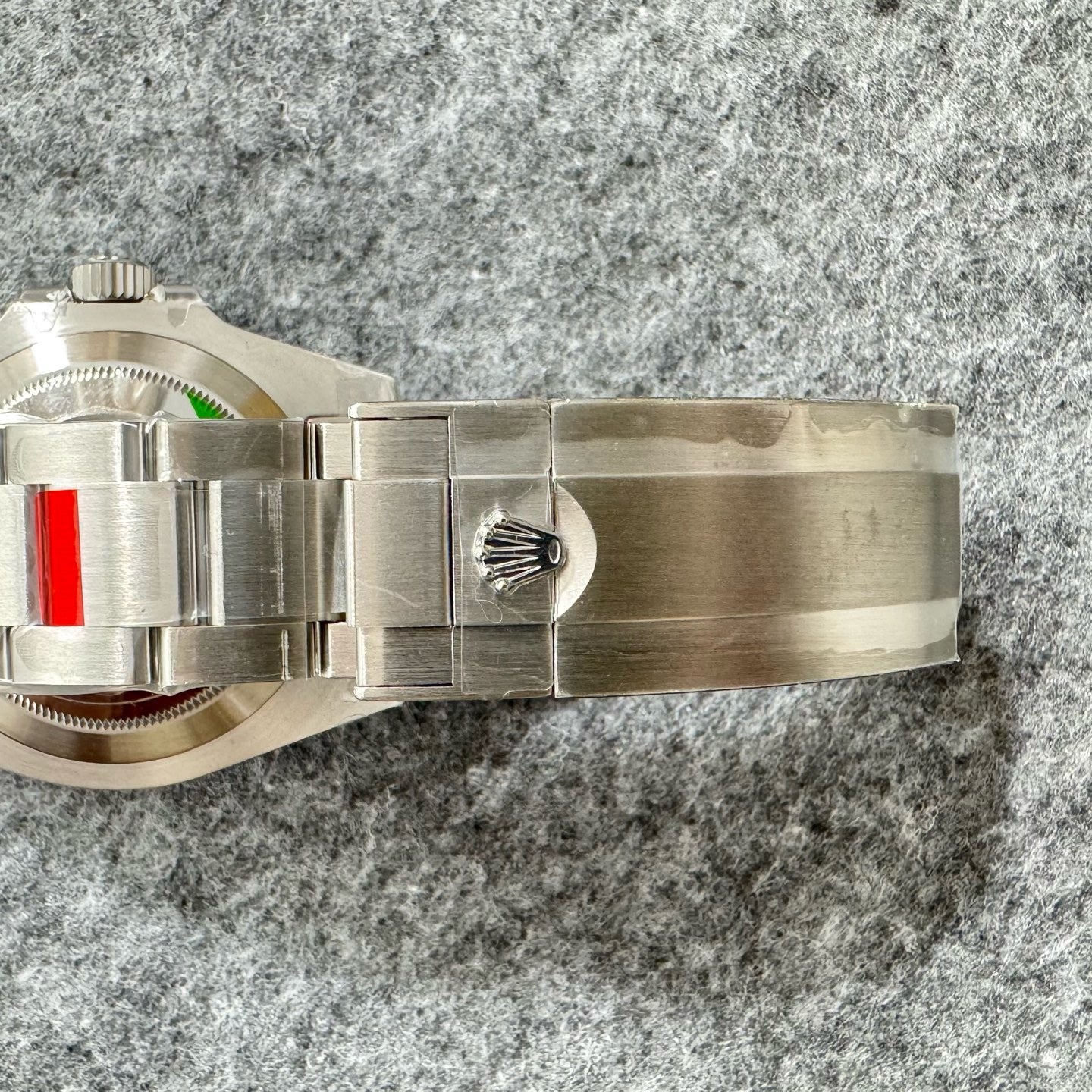 Silver black and Silver green Watch