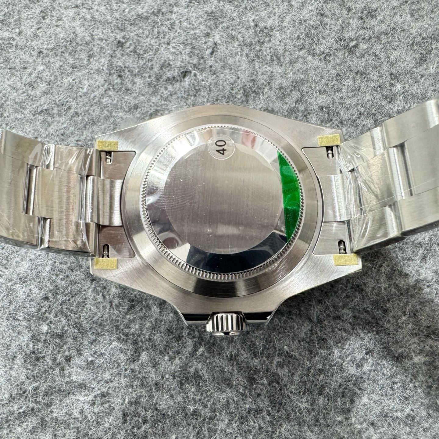 Silver black and Silver green Watch