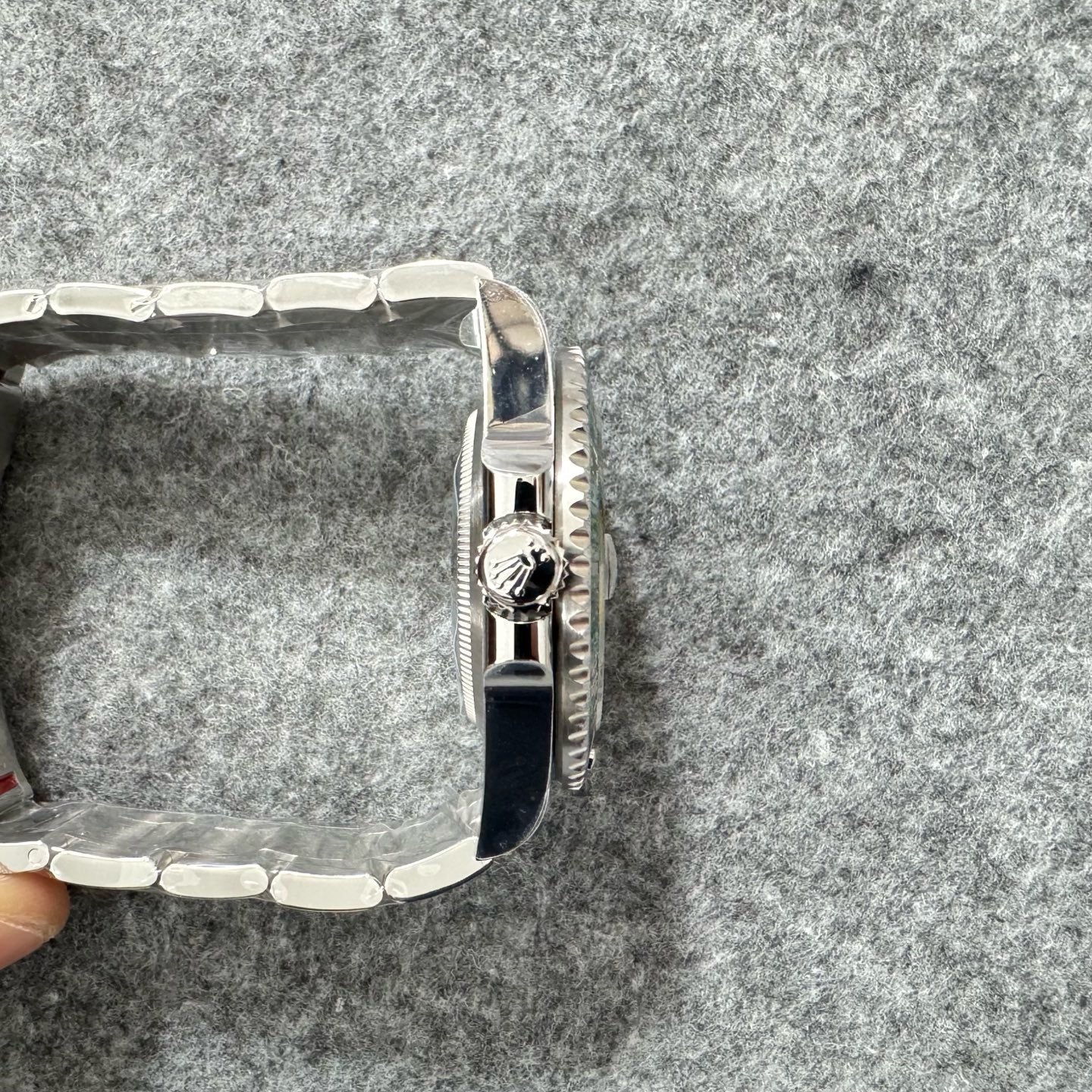 Silver black and Silver green Watch