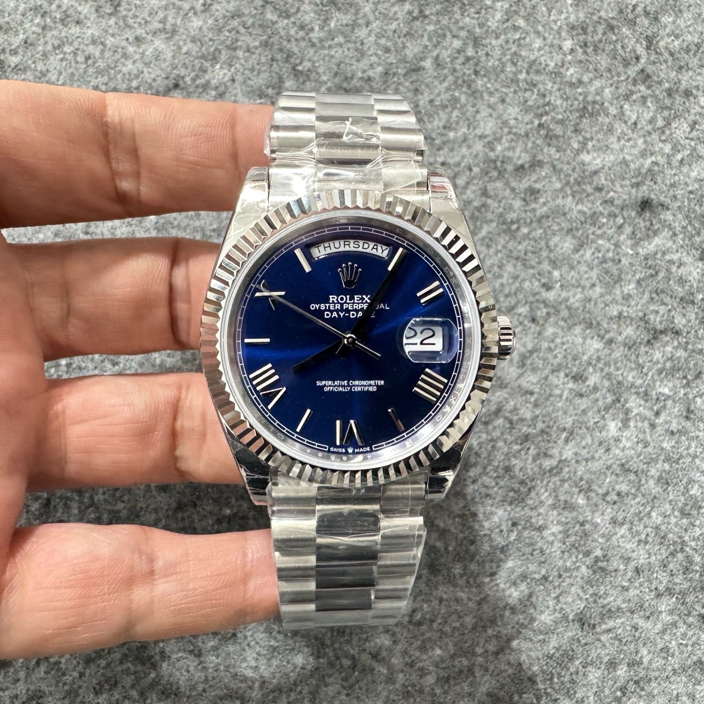 Silver blue Watch