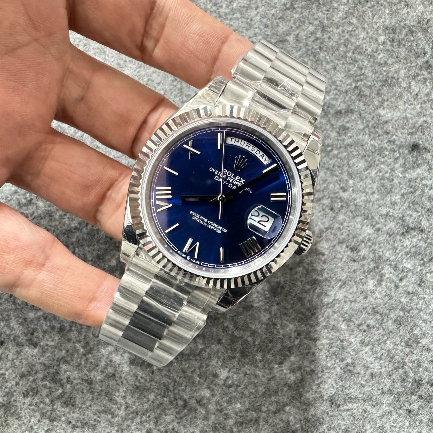 Silver blue Watch