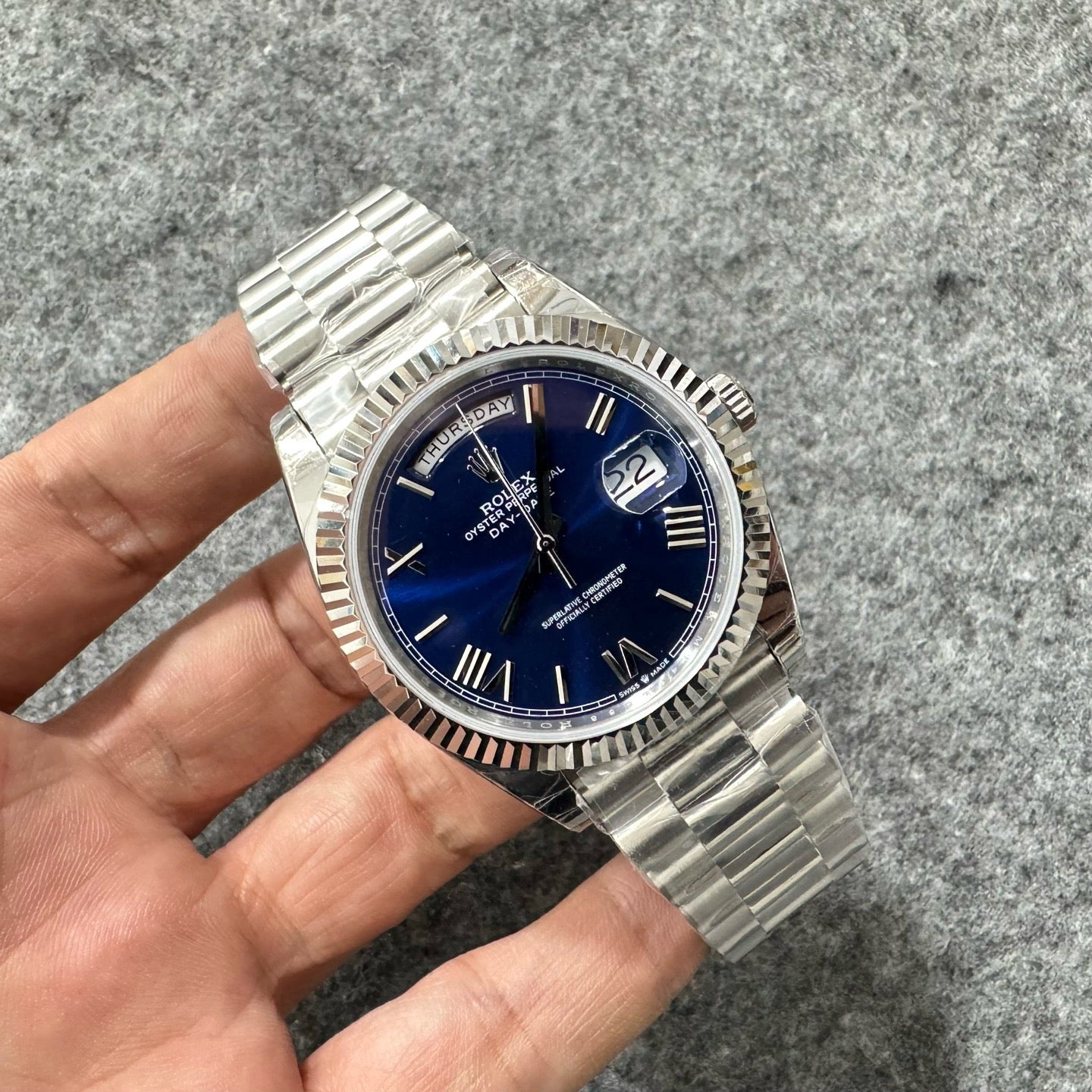 Silver blue Watch