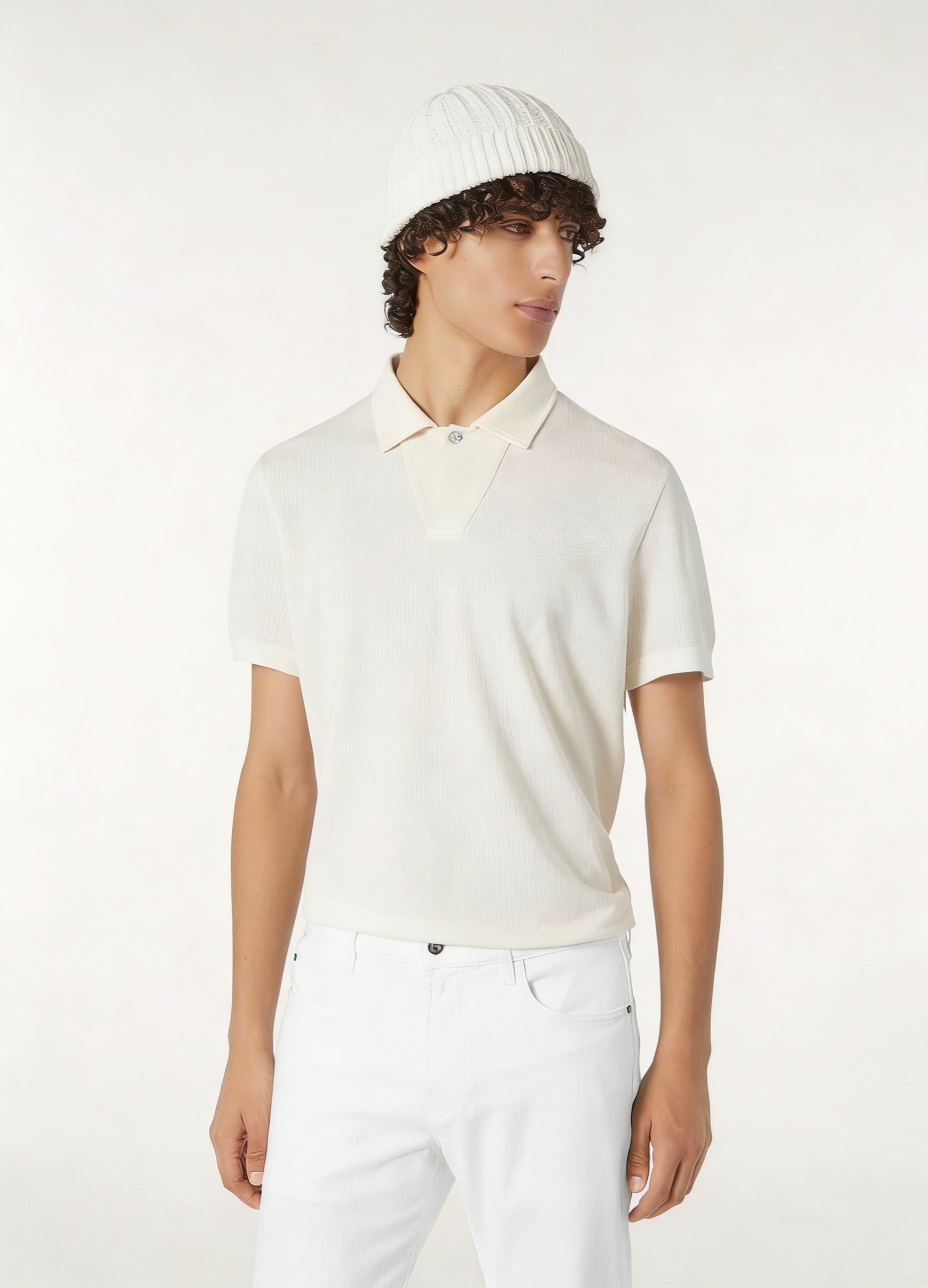 White, Blue and Grey Polo