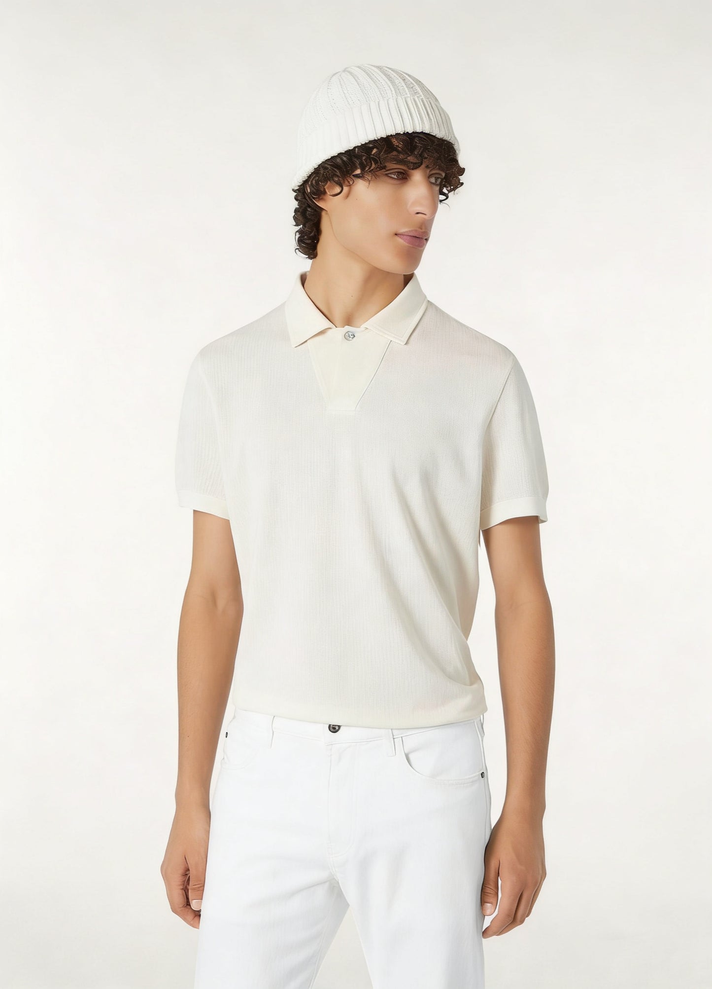 White, Blue and Grey Polo