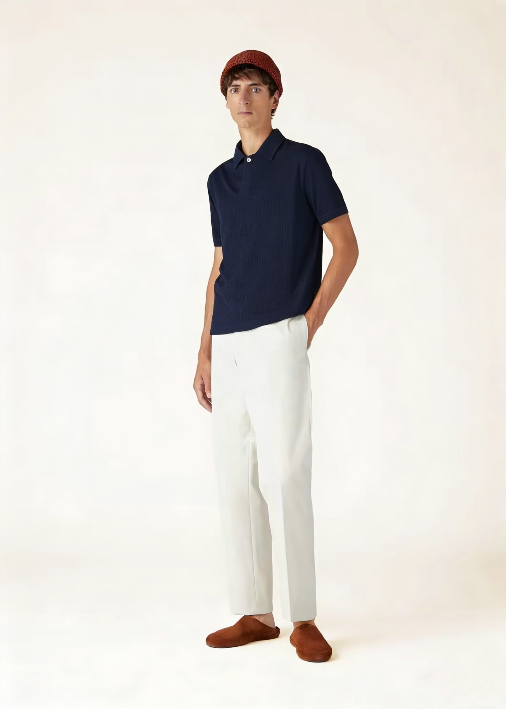 White, Blue and Grey Polo