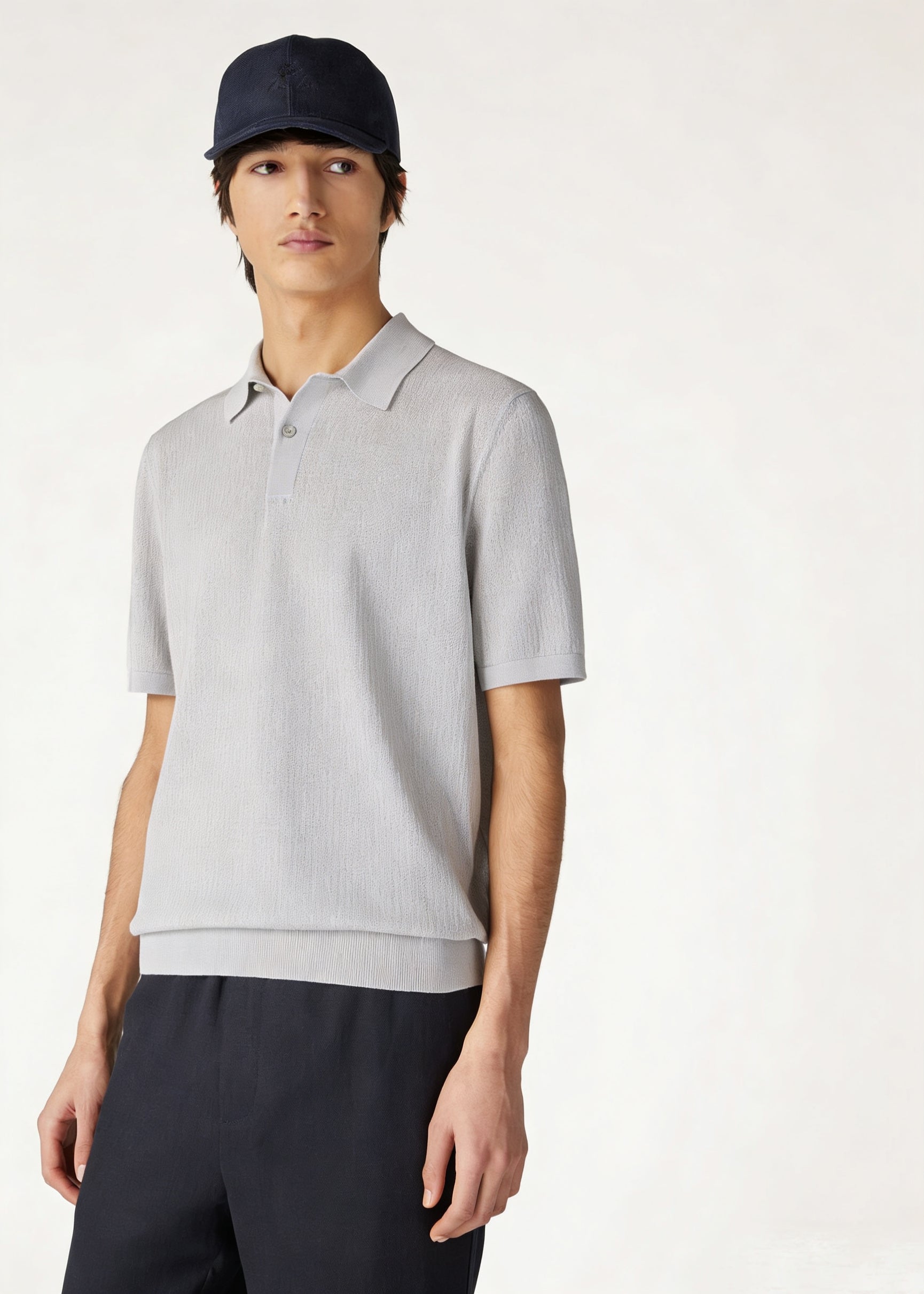 White, Blue and Grey Polo