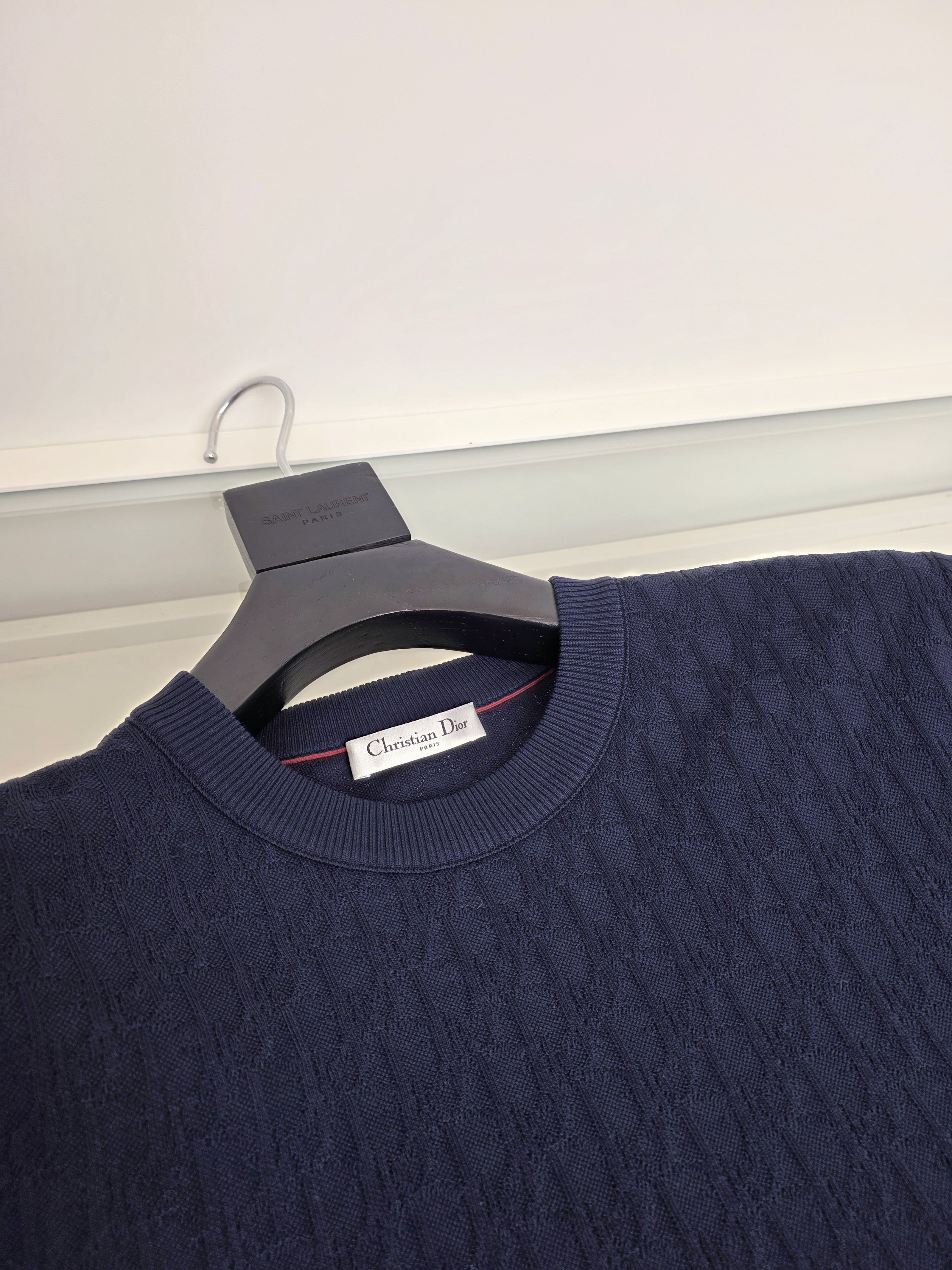 Off-white and Navy blue T-Shirt