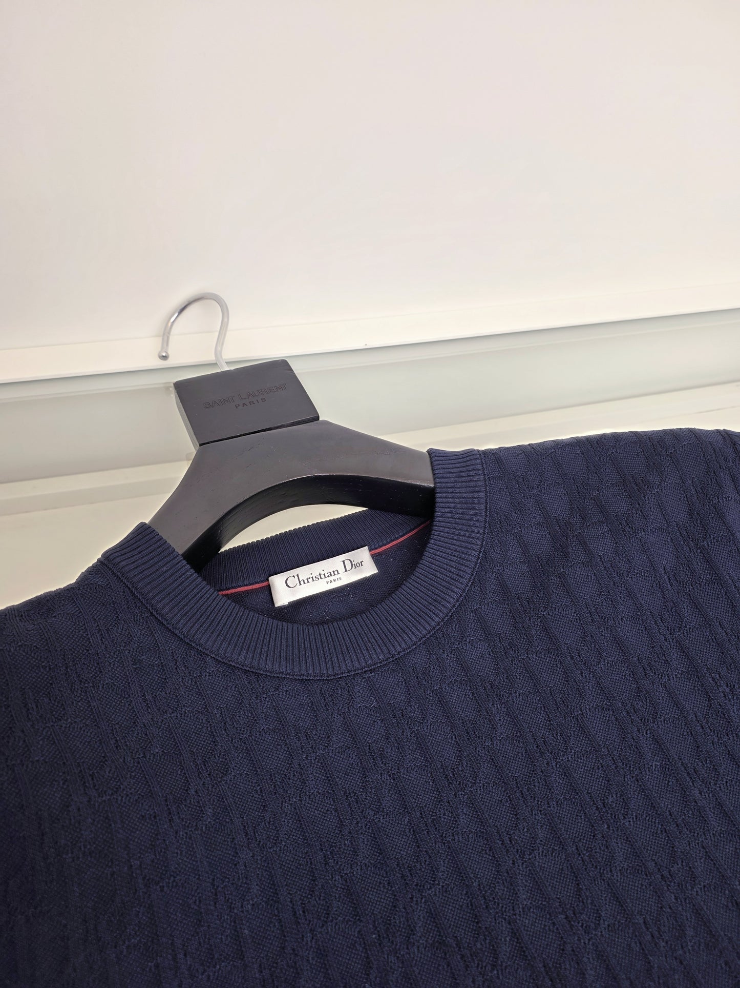 Off-white and Navy blue T-Shirt