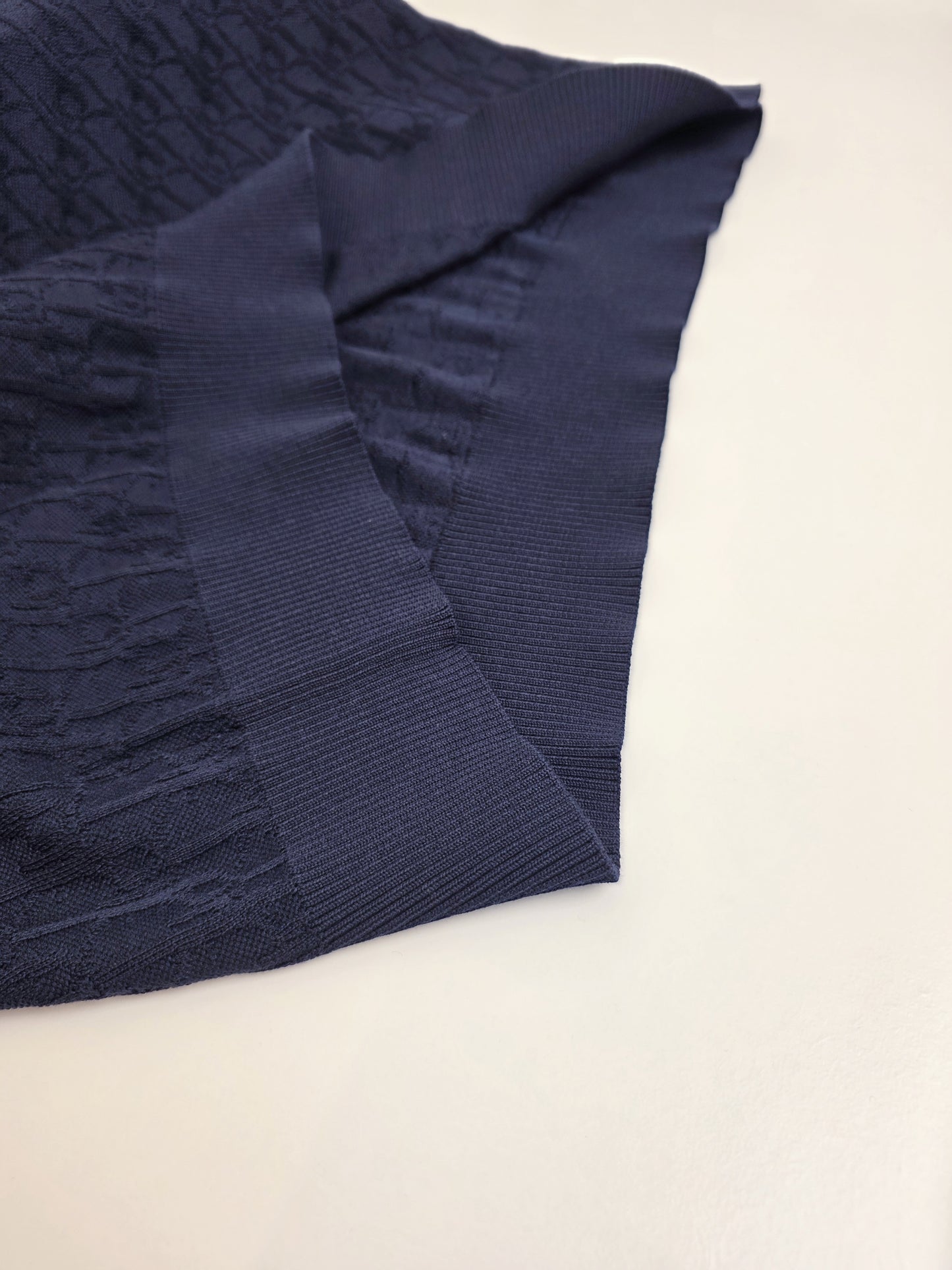 Off-white and Navy blue Polo