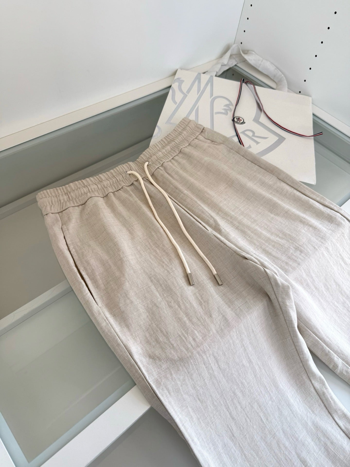 Black, Beige and Dark grey Pant