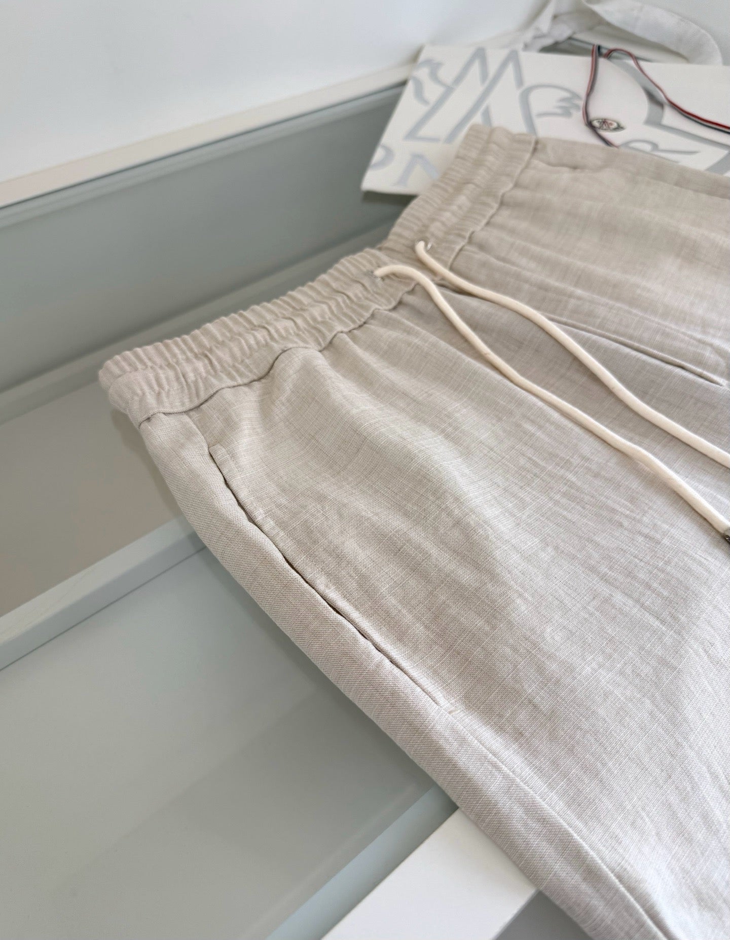 Black, Beige and Dark grey Pant
