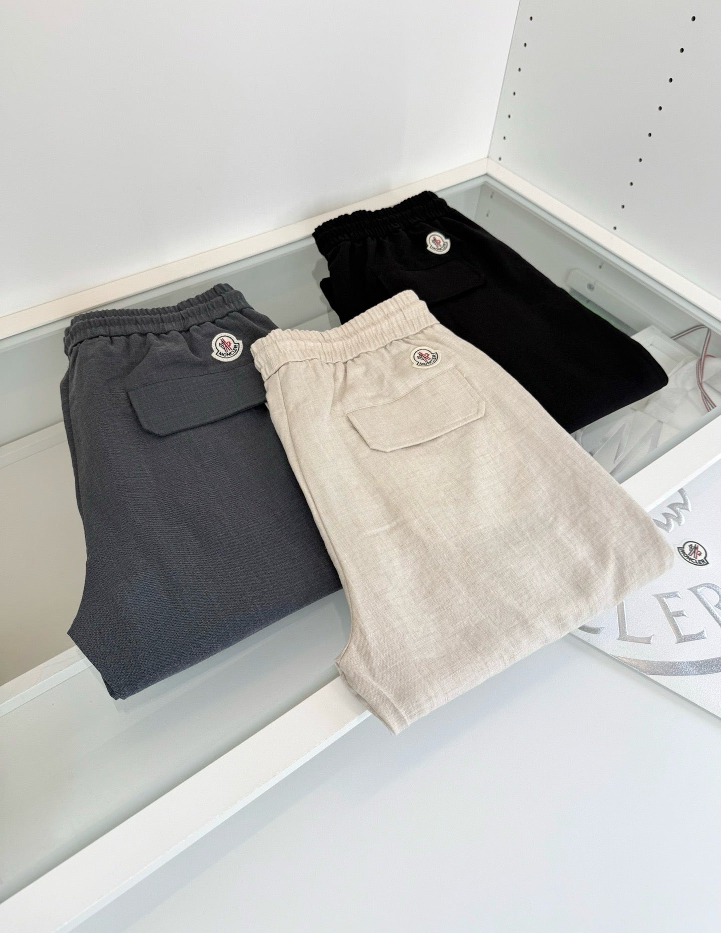 Black, Beige and Dark grey Pant