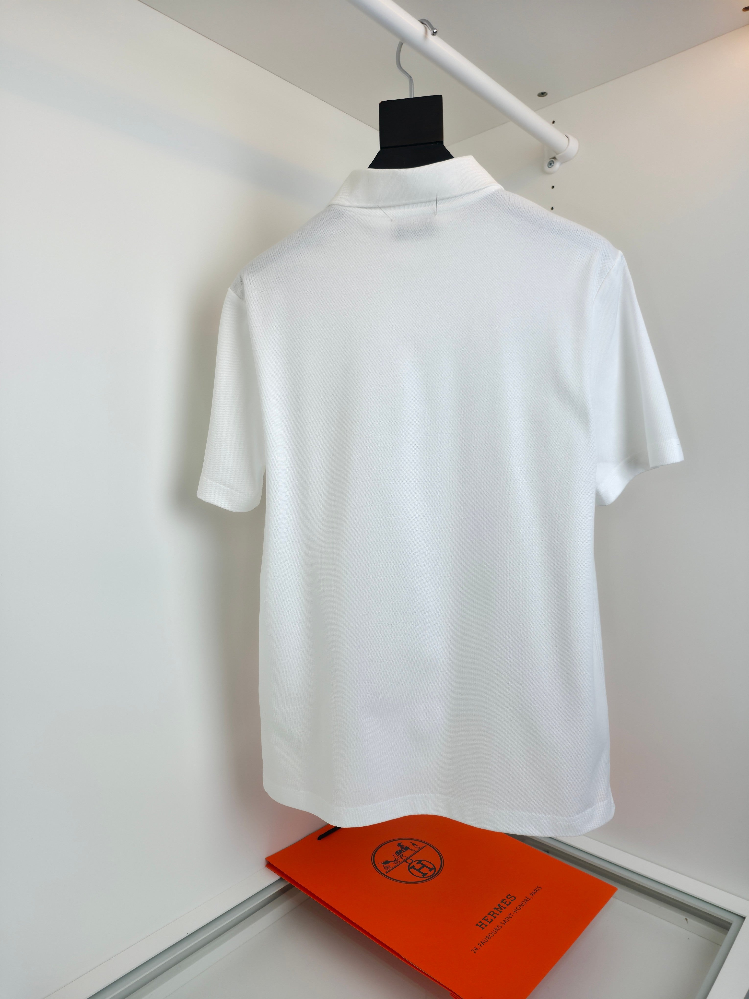 White, Orange and Black Polo - FashionHype.xyz
