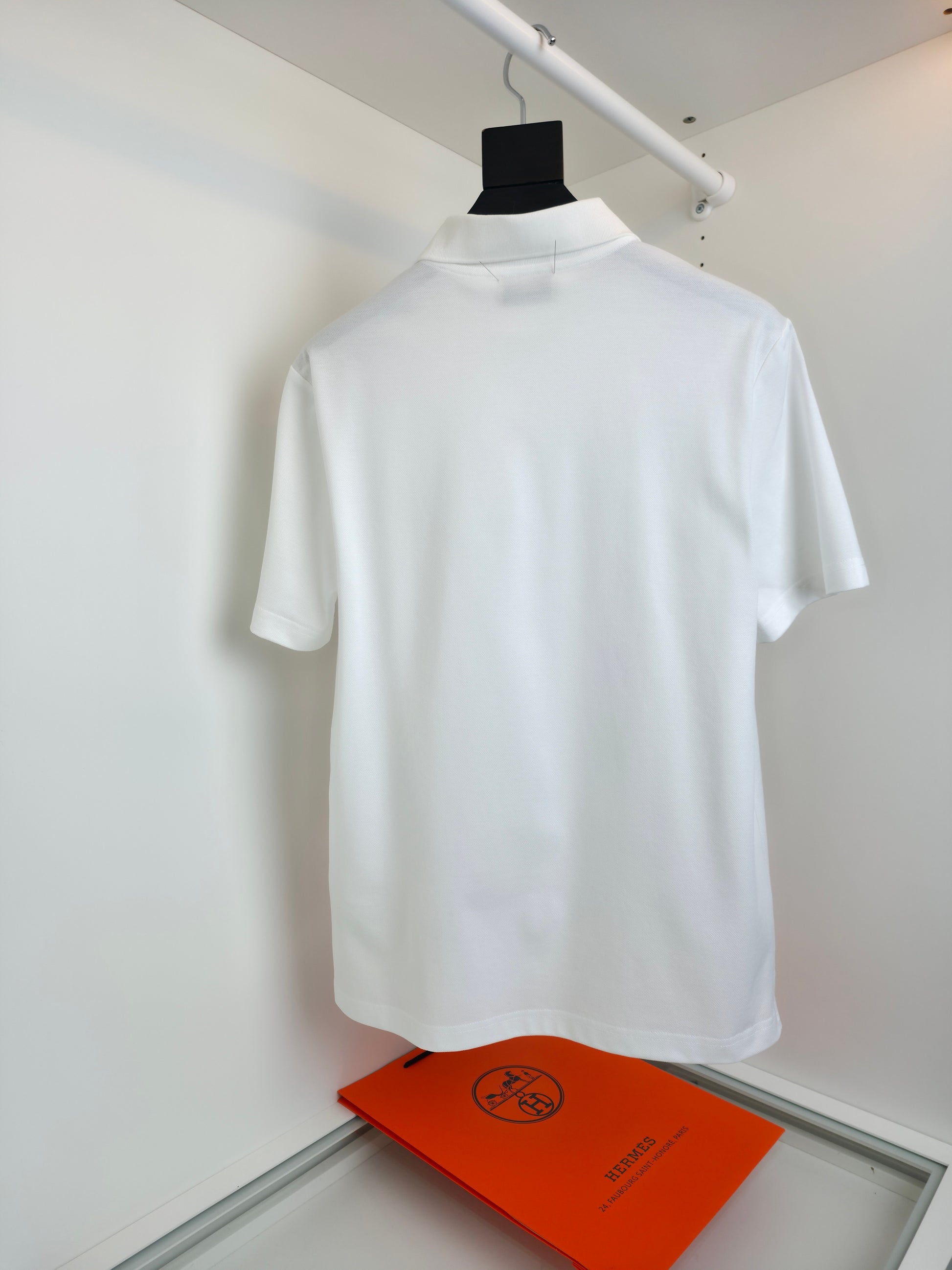 White, Orange and Black Polo - FashionHype.xyz