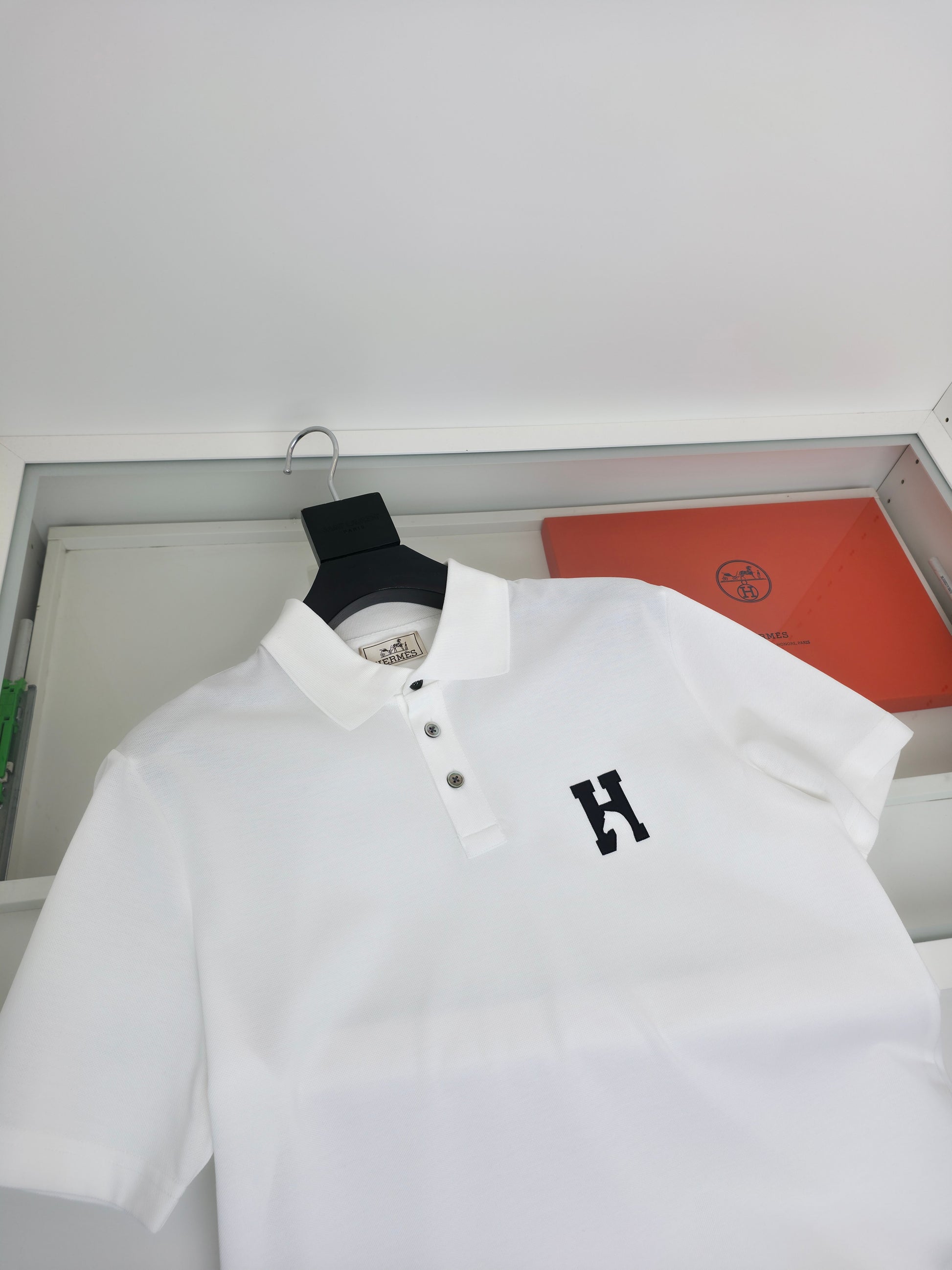 White, Orange and Black Polo - FashionHype.xyz
