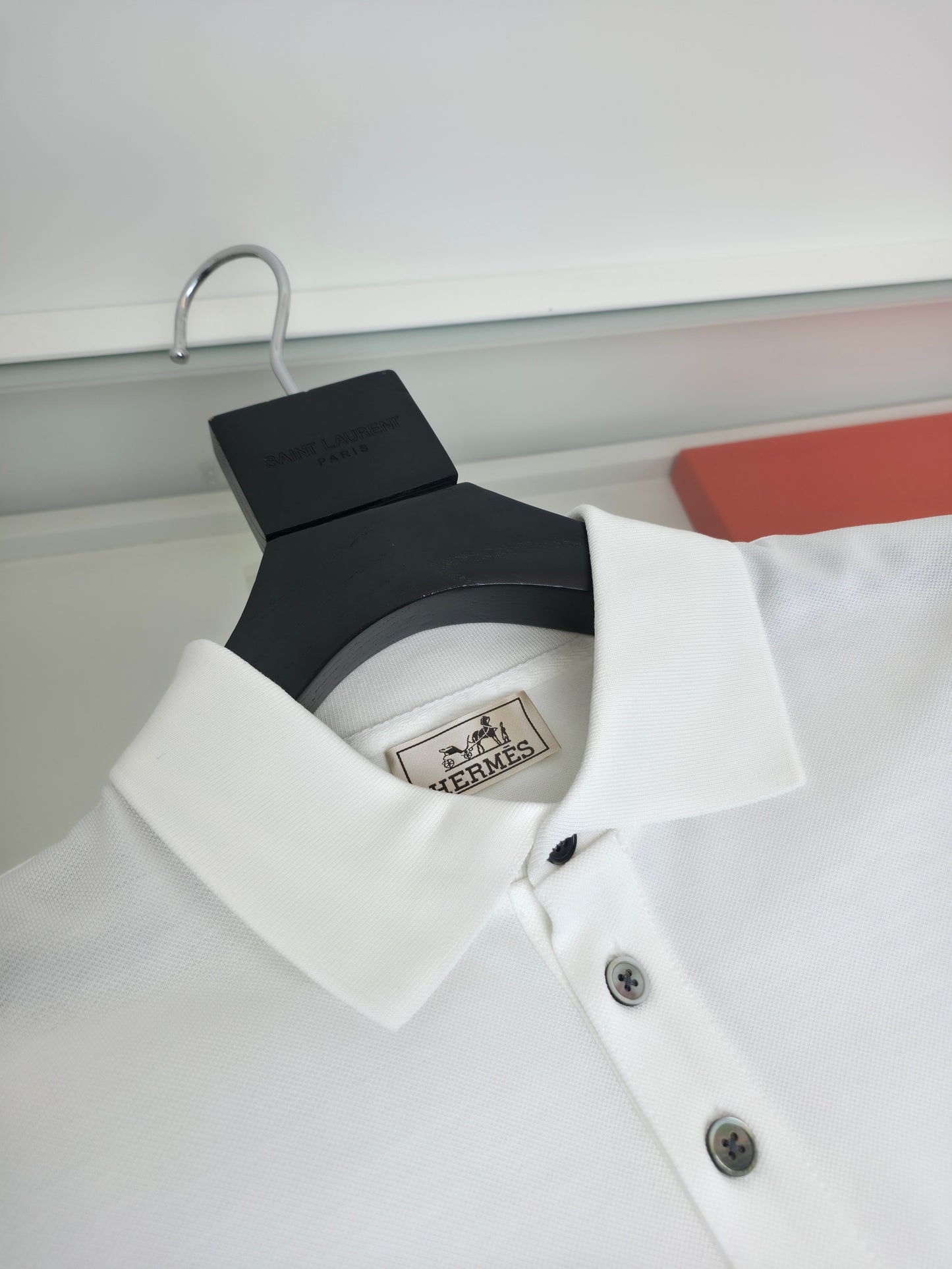 White, Orange and Black Polo - FashionHype.xyz