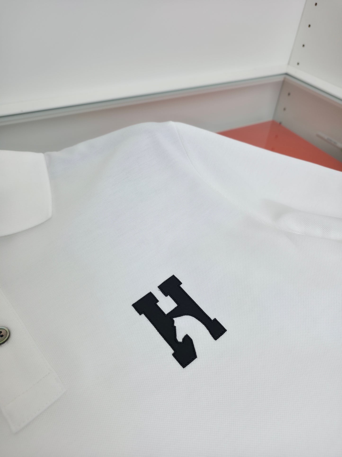 White, Orange and Black Polo - FashionHype.xyz