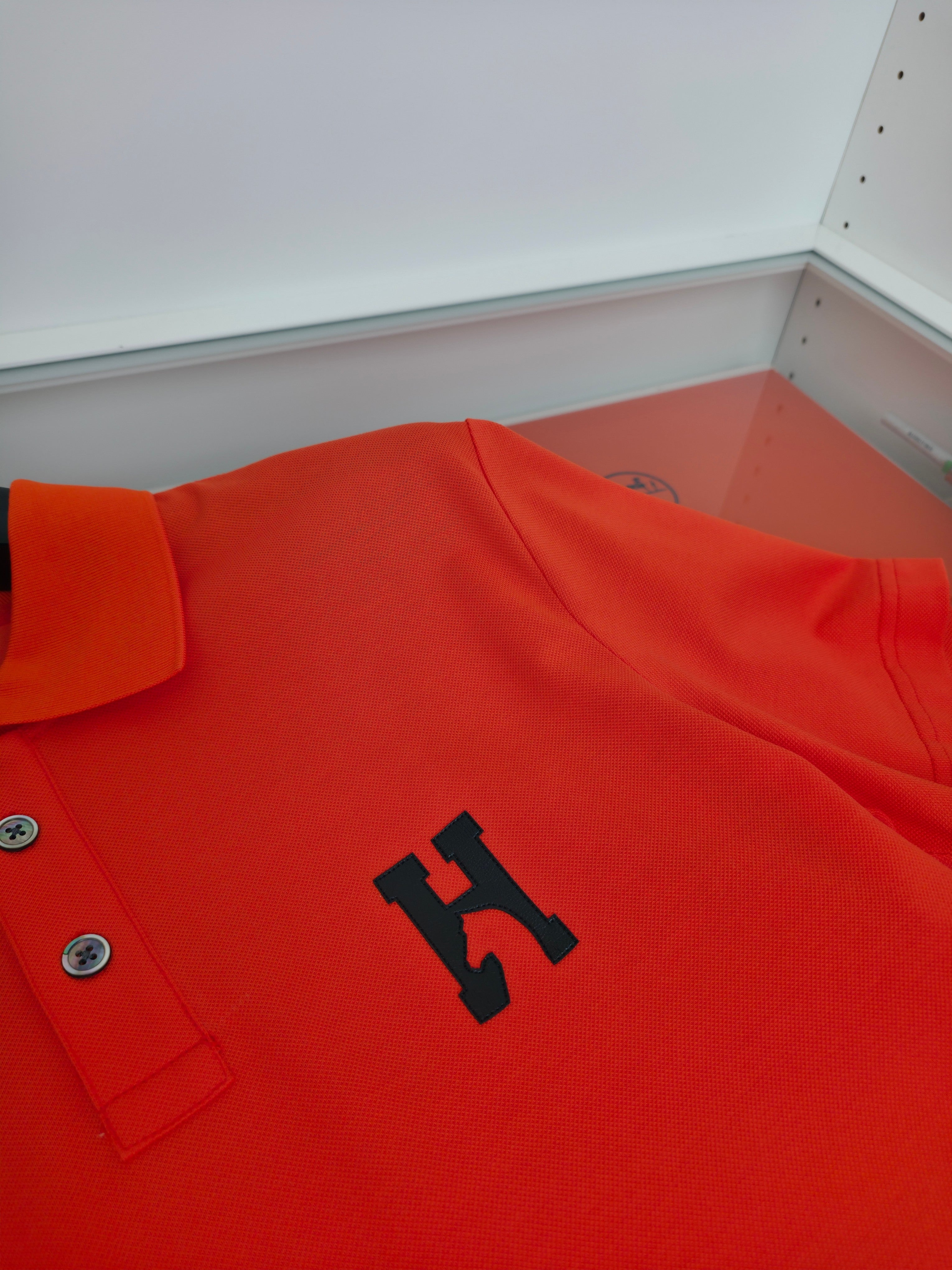 White, Orange and Black Polo - FashionHype.xyz