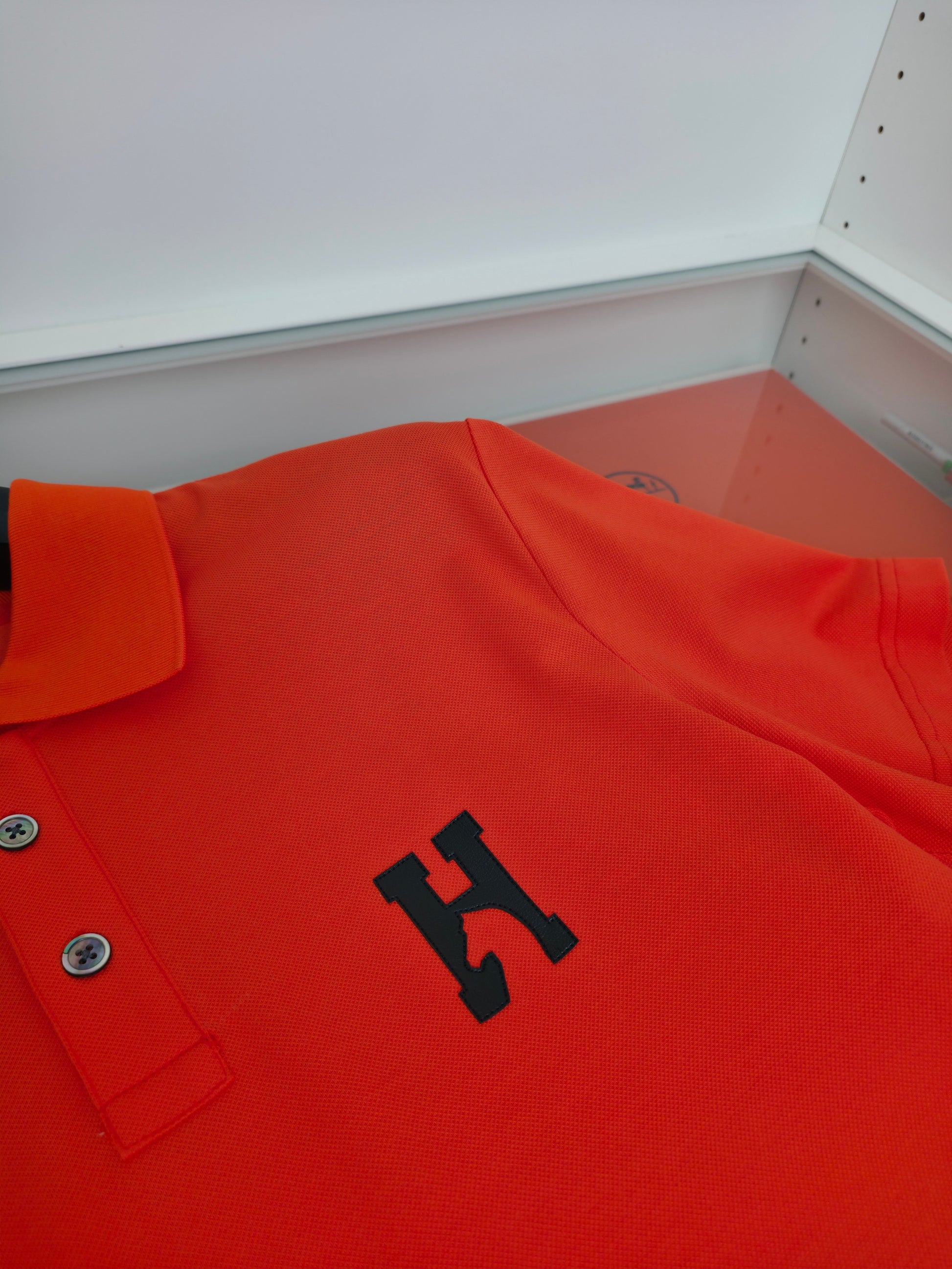 White, Orange and Black Polo - FashionHype.xyz