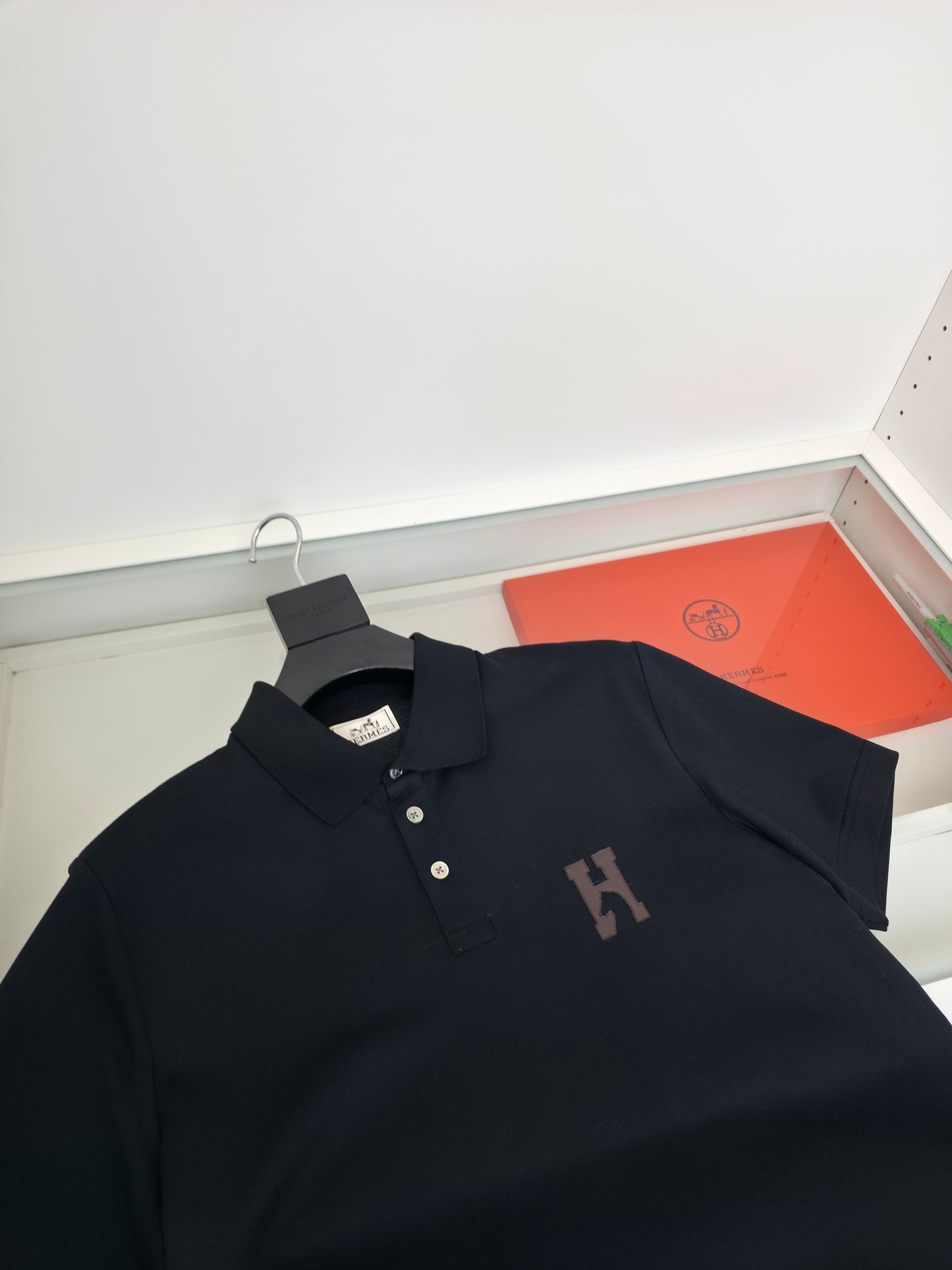 White, Orange and Black Polo - FashionHype.xyz