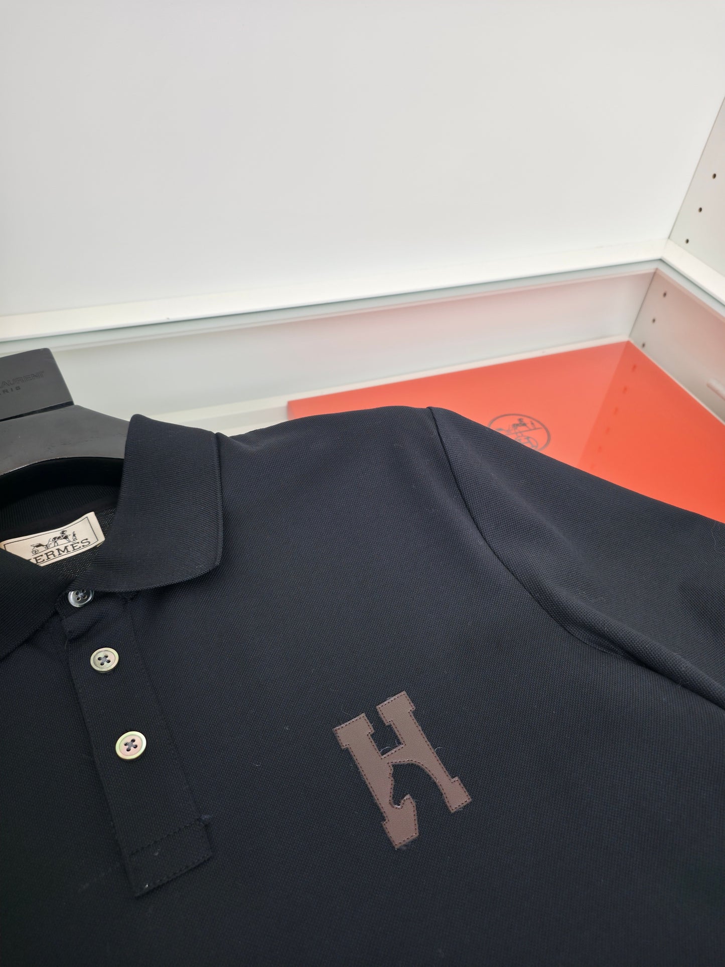 White, Orange and Black Polo - FashionHype.xyz