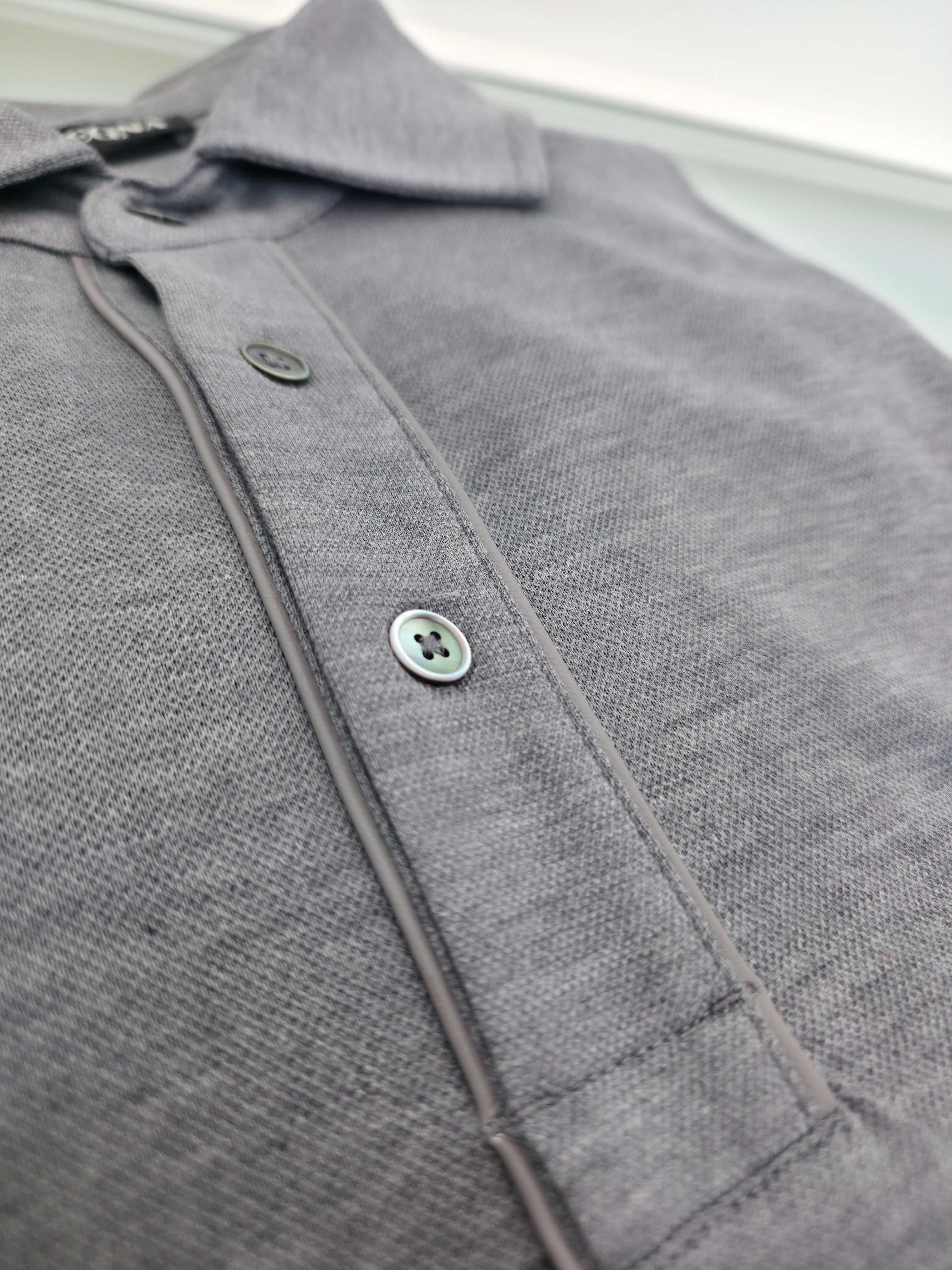 Grey, Black and White Polo
