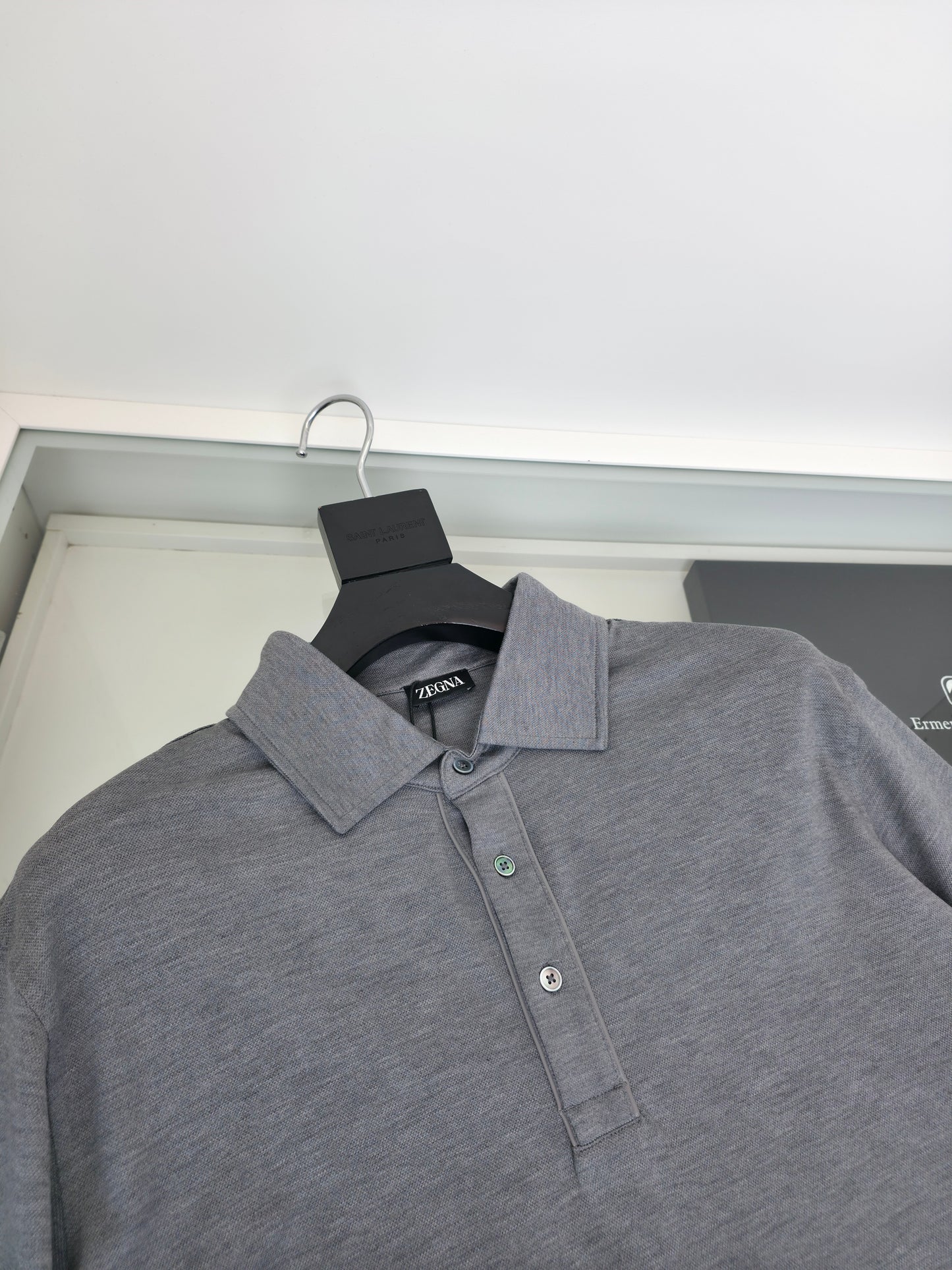Grey, Black and White Polo