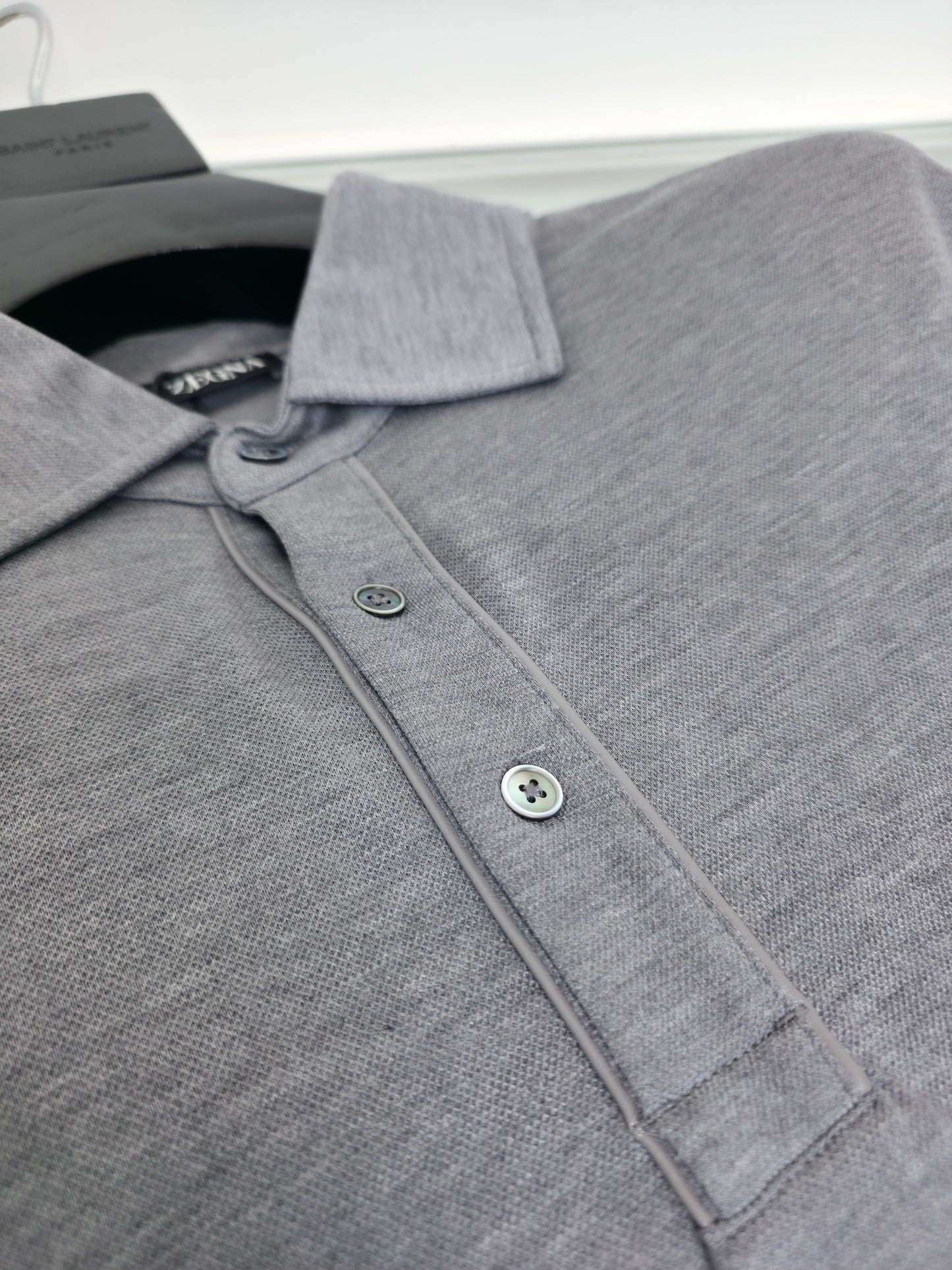 Grey, Black and White Polo
