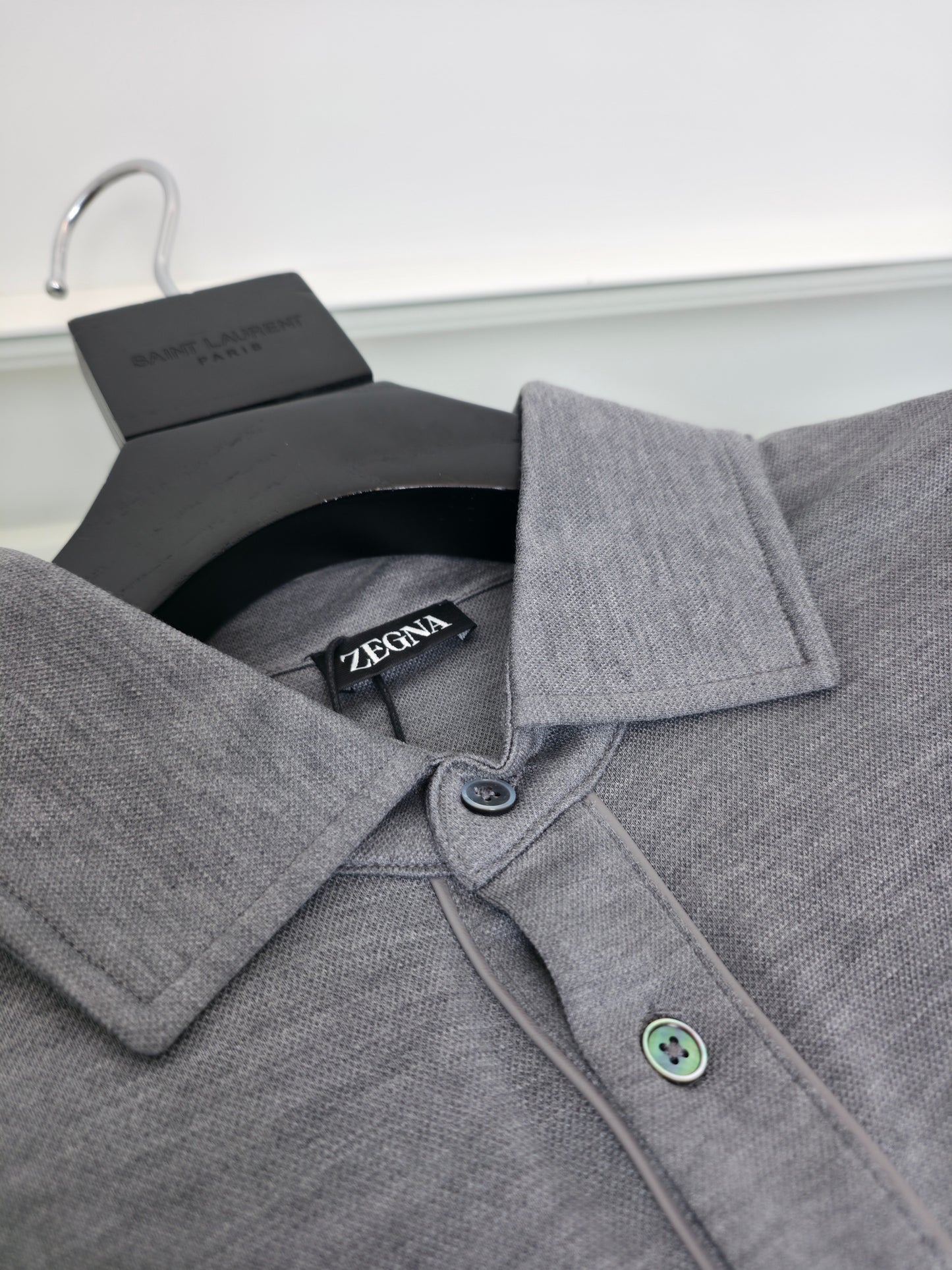 Grey, Black and White Polo