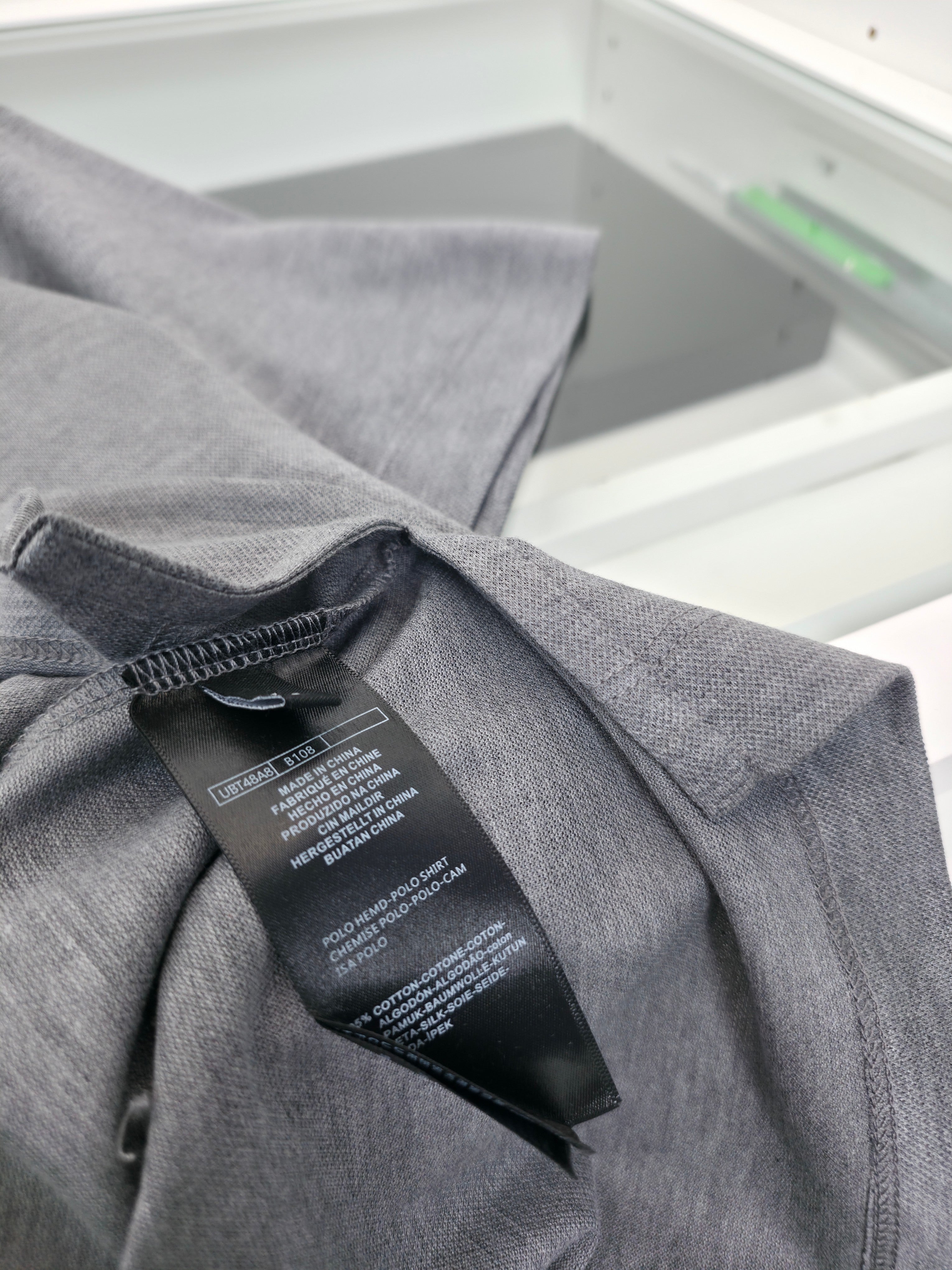 Grey, Black and White Polo
