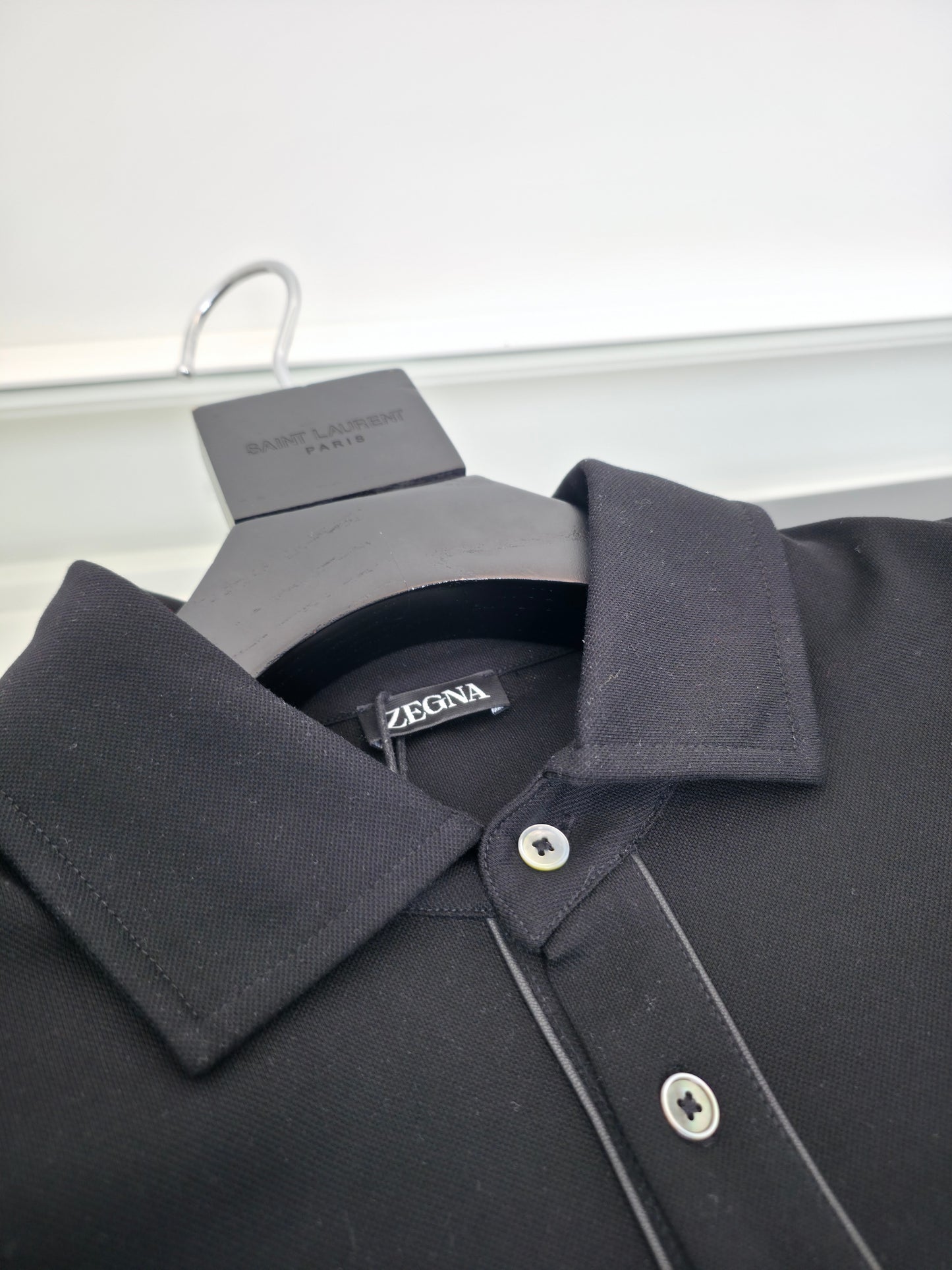 Grey, Black and White Polo
