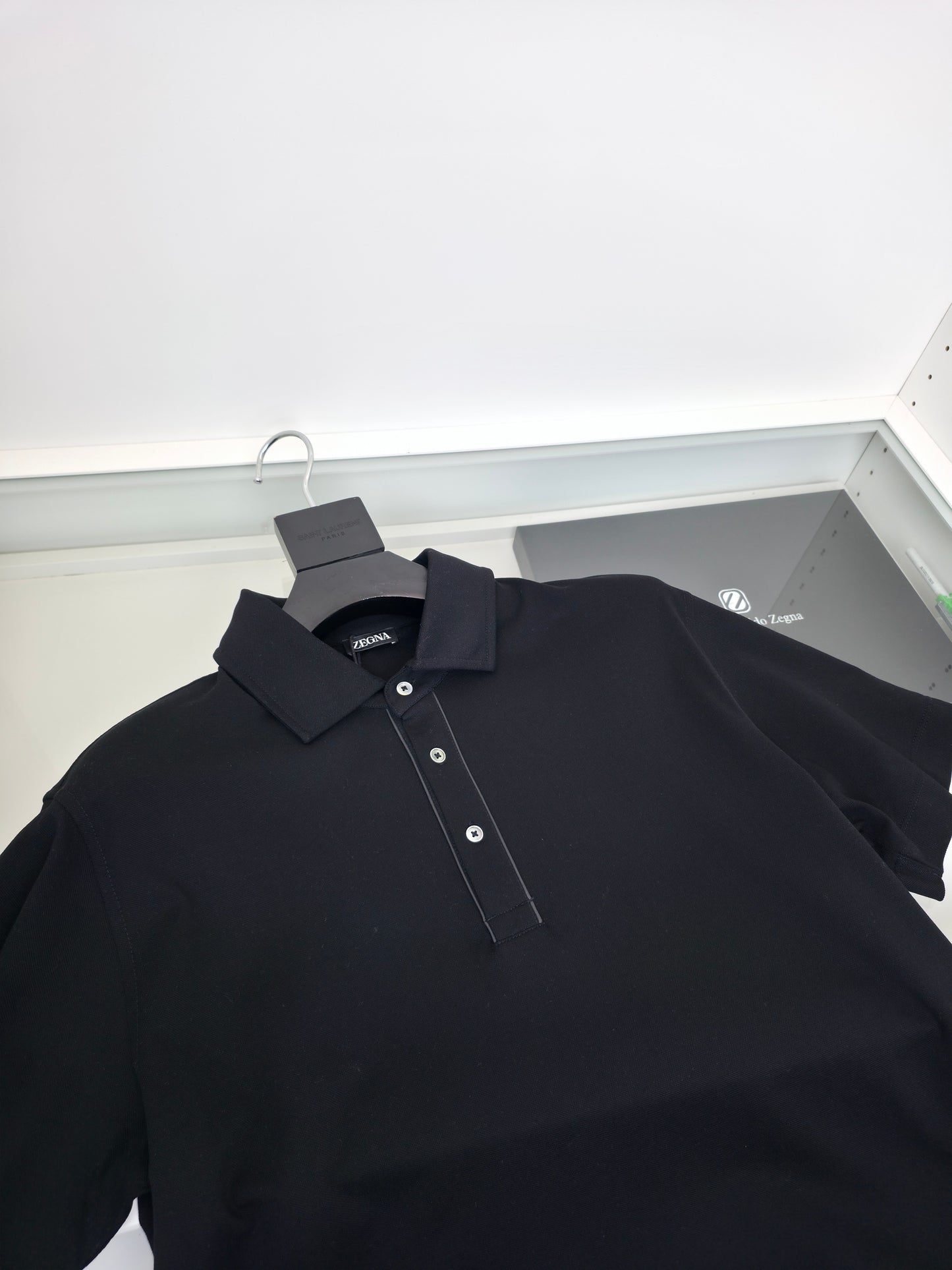 Grey, Black and White Polo