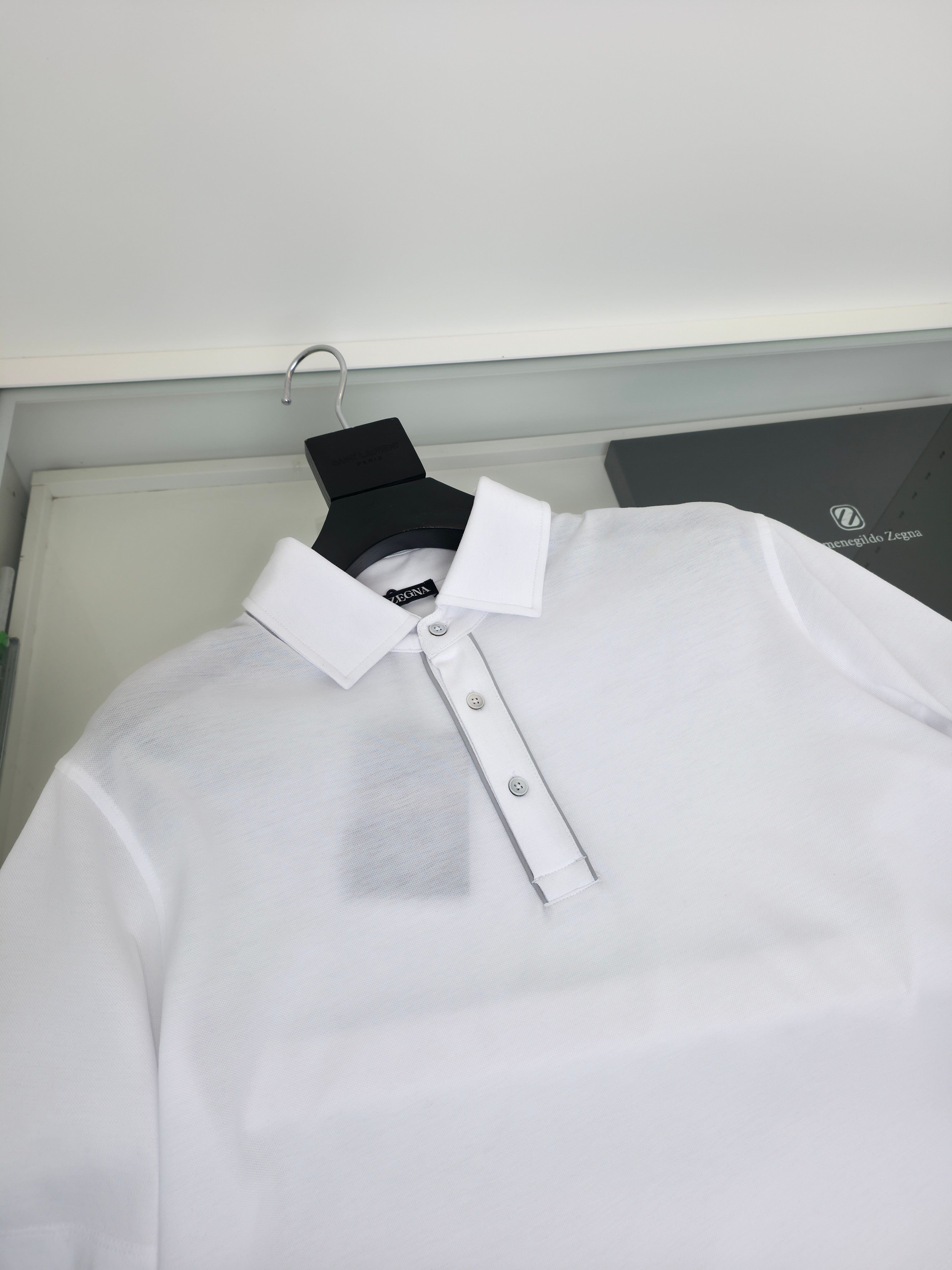 Grey, Black and White Polo