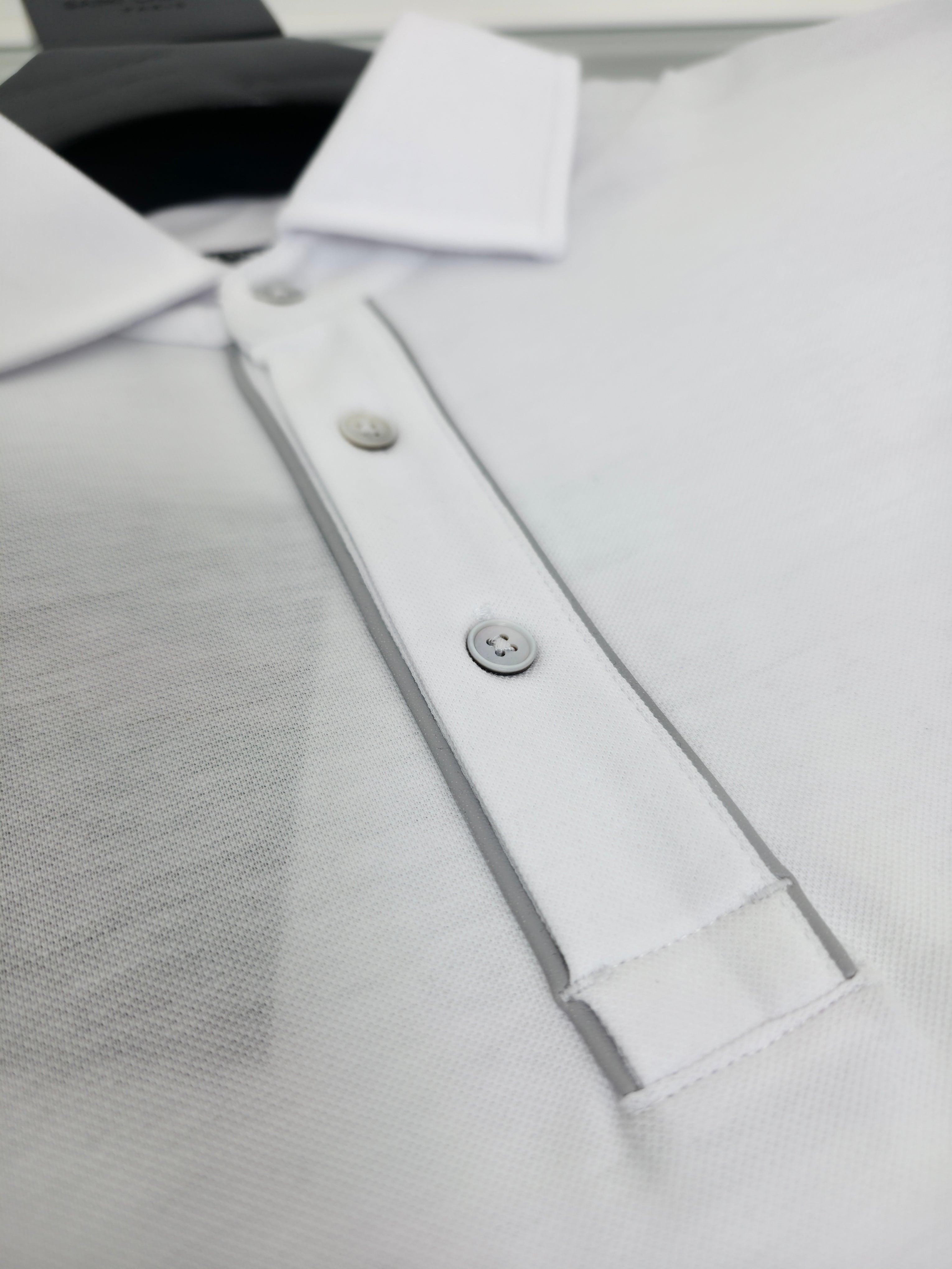 Grey, Black and White Polo