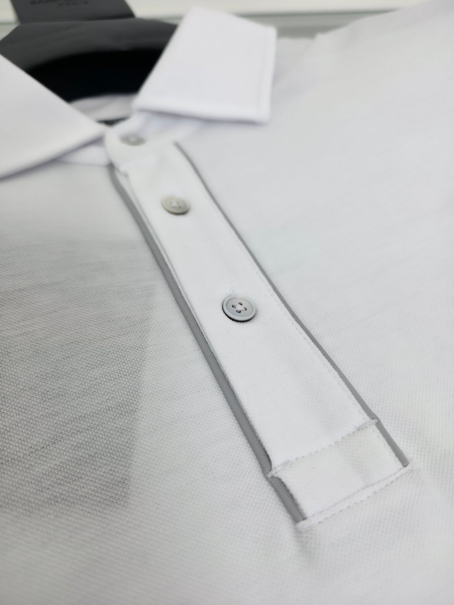 Grey, Black and White Polo