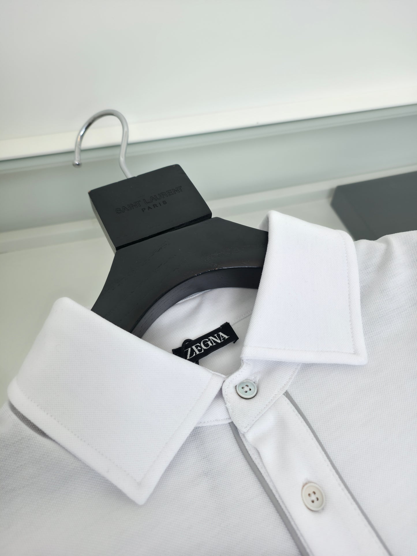 Grey, Black and White Polo