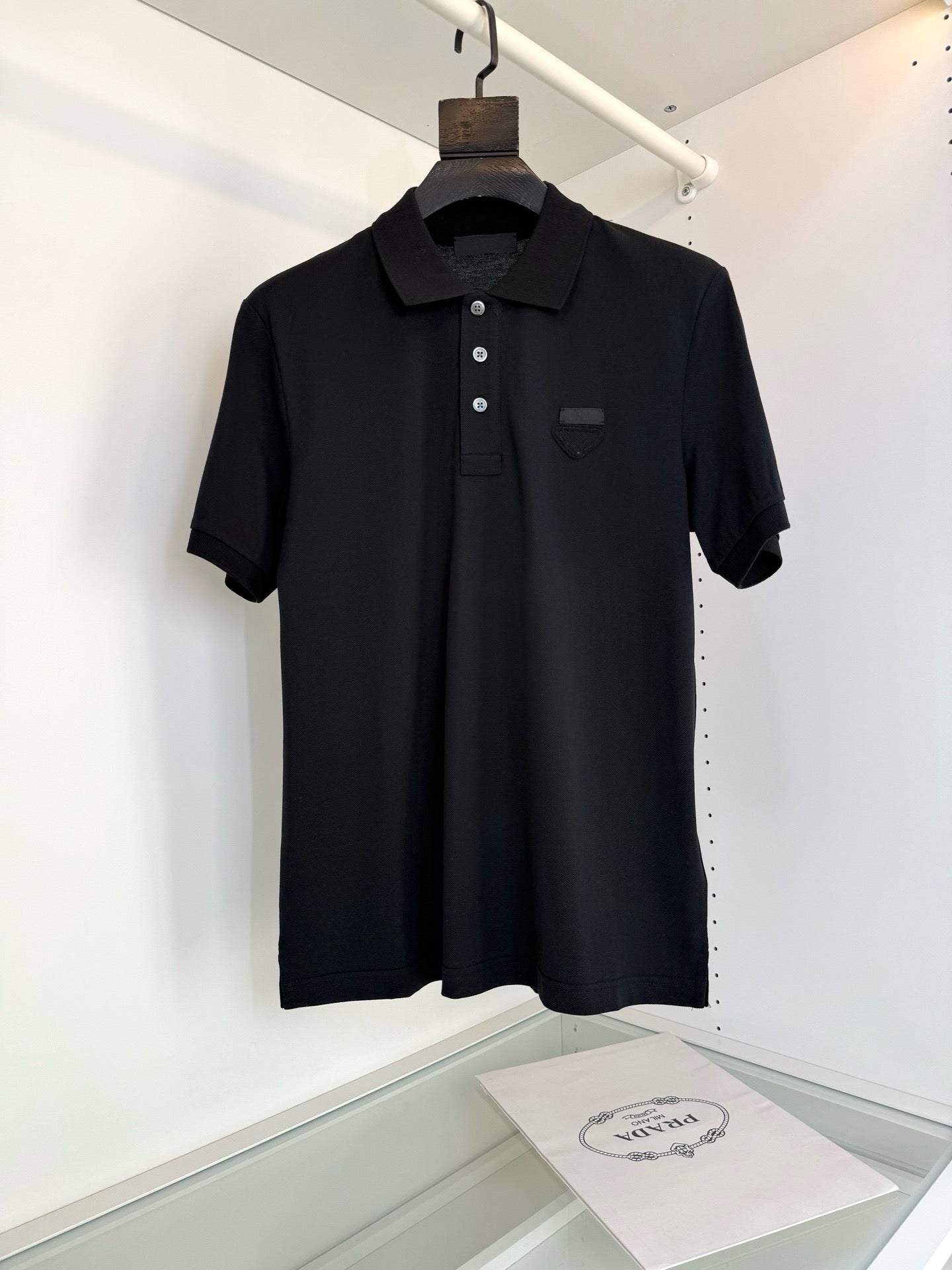 Black, White and Navy blue Polo