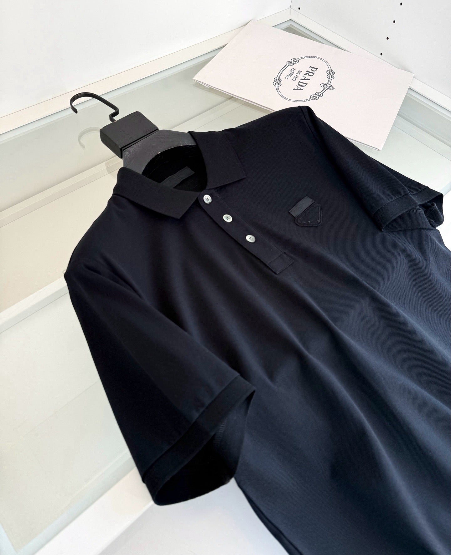 Black, White and Navy blue Polo