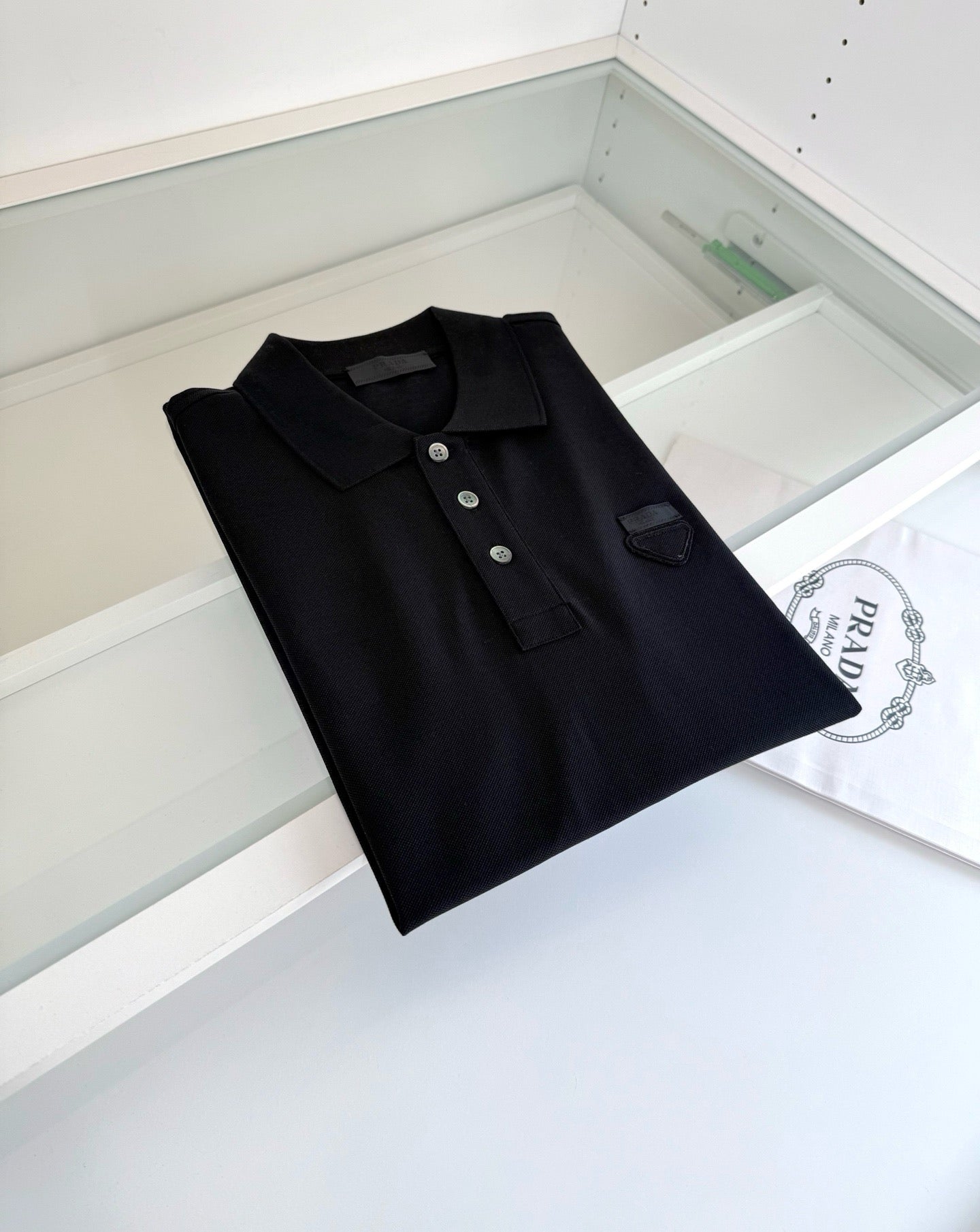 Black, White and Navy blue Polo