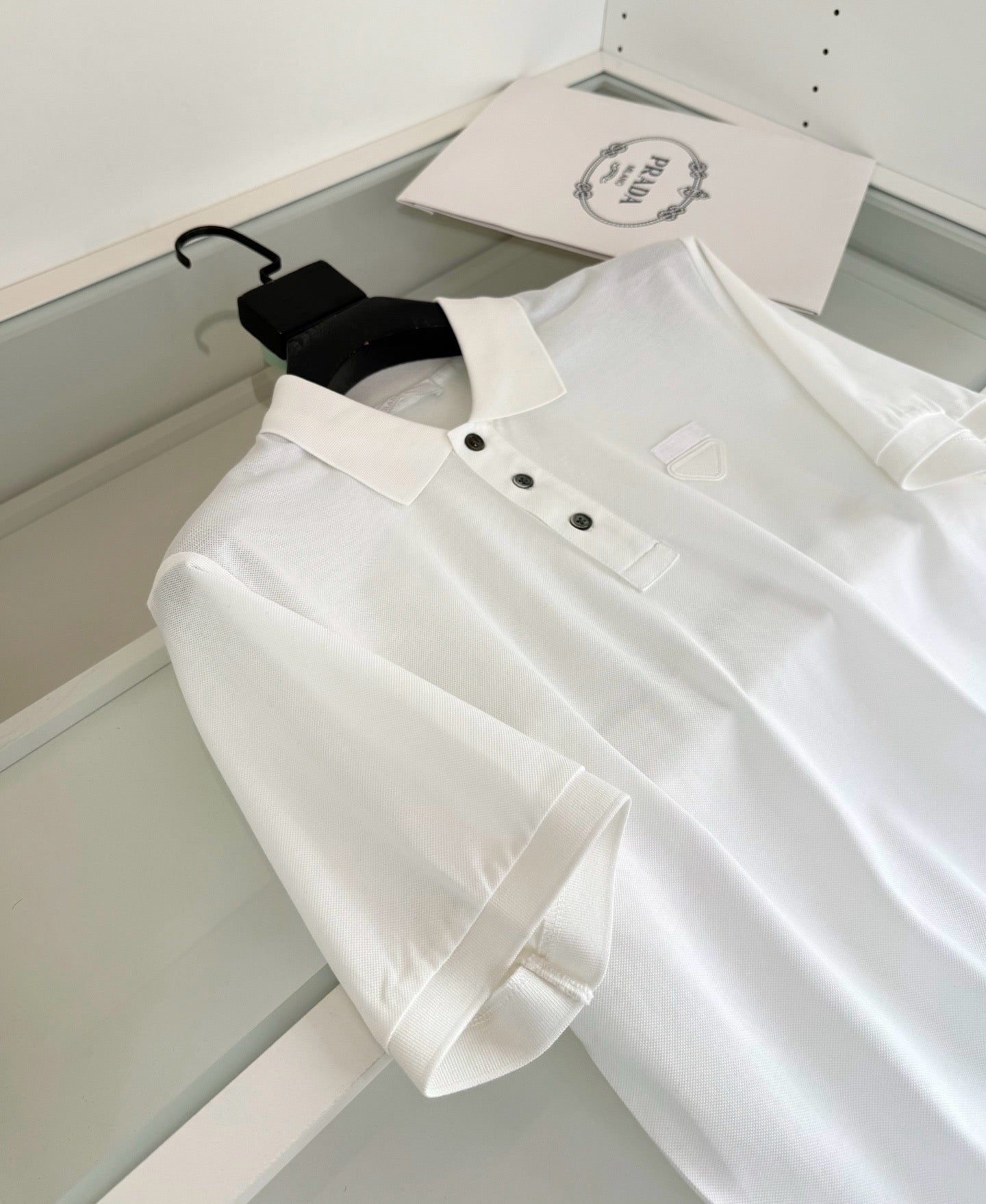 Black, White and Navy blue Polo
