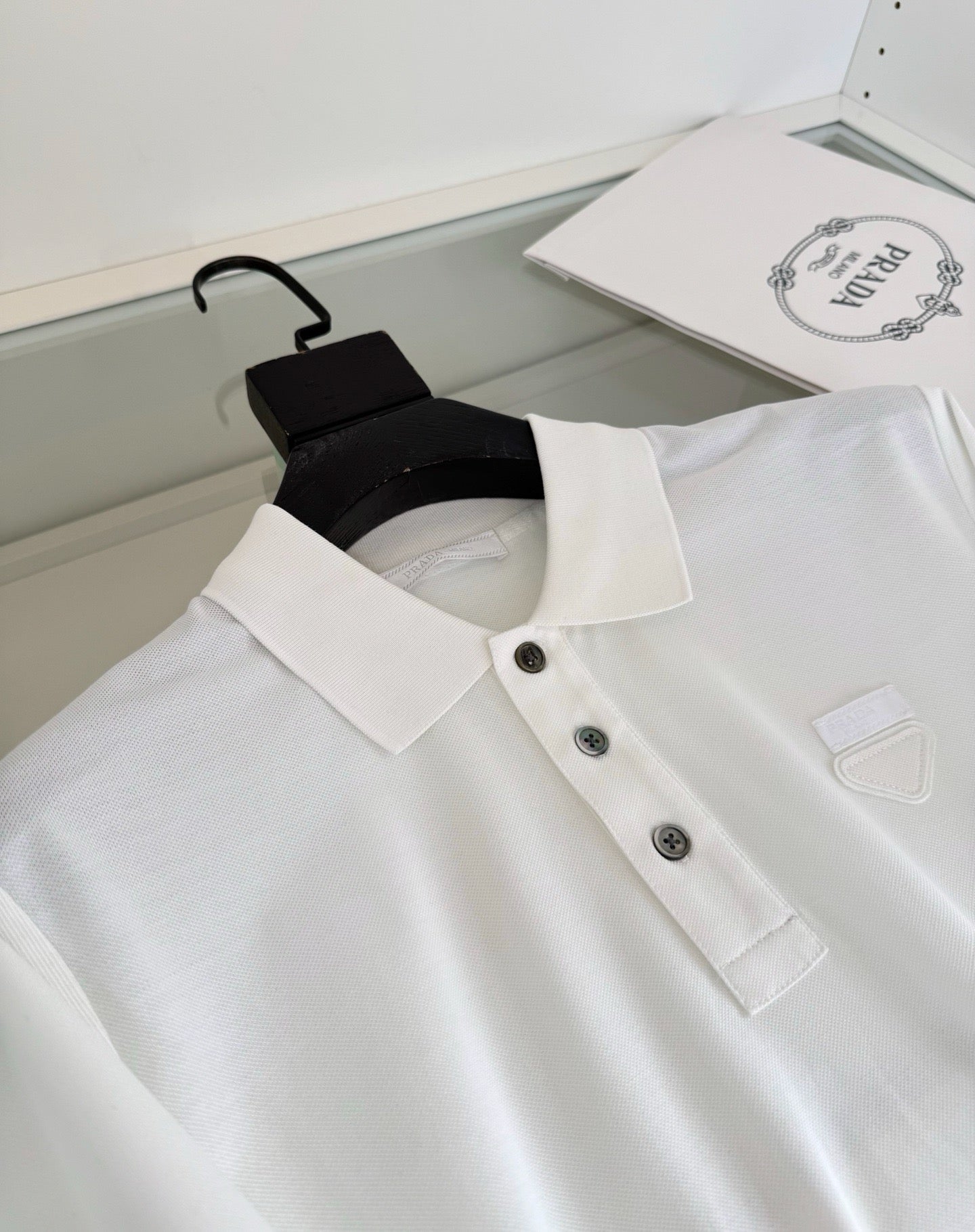 Black, White and Navy blue Polo