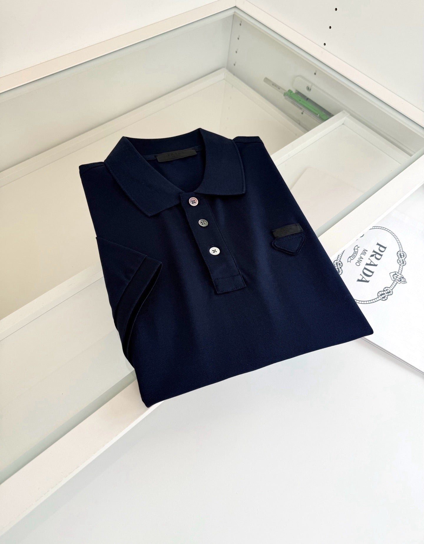 Black, White and Navy blue Polo
