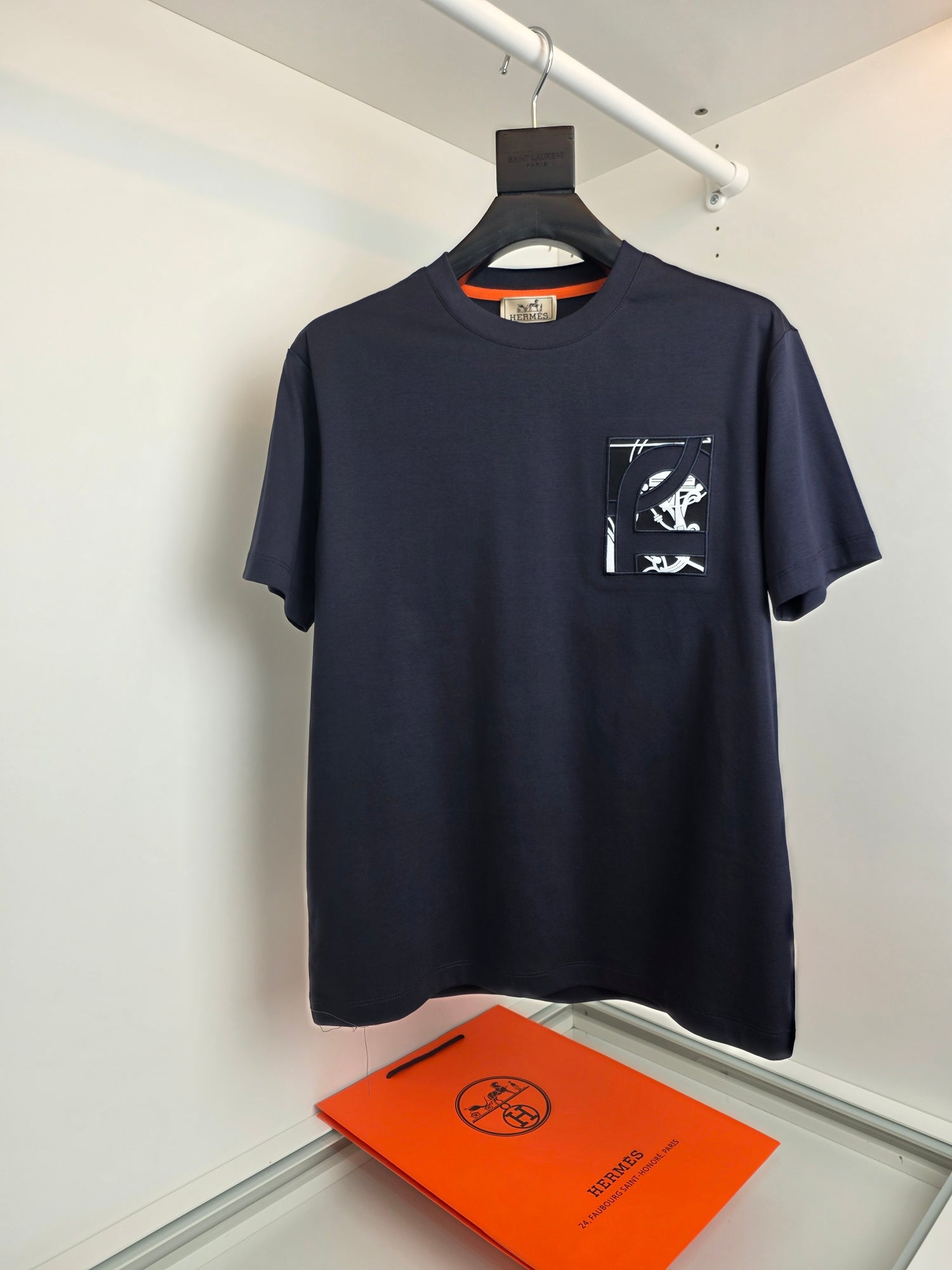 Black, Dark grey and Navy blue T-Shirt
