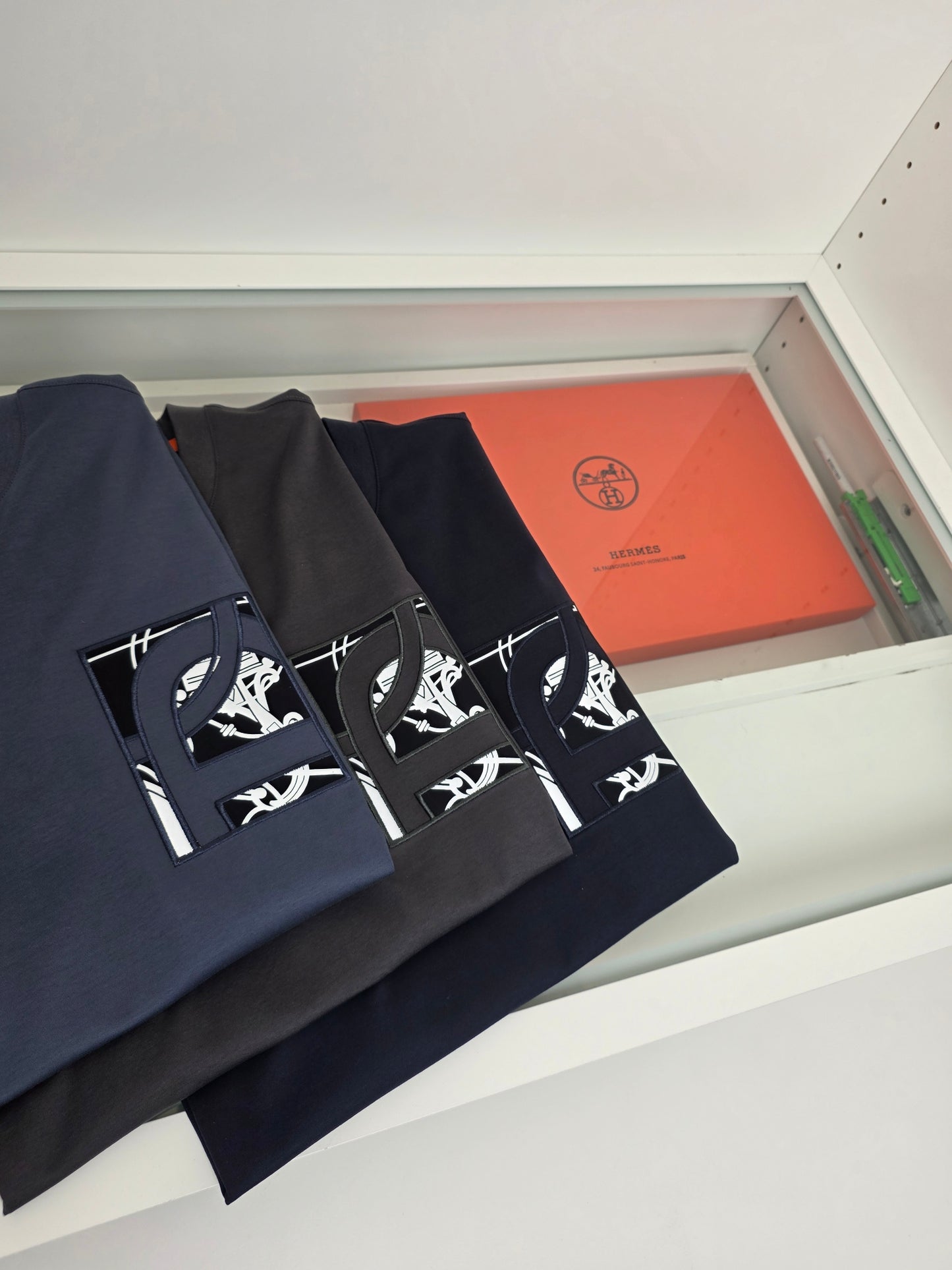 Black, Dark grey and Navy blue T-Shirt