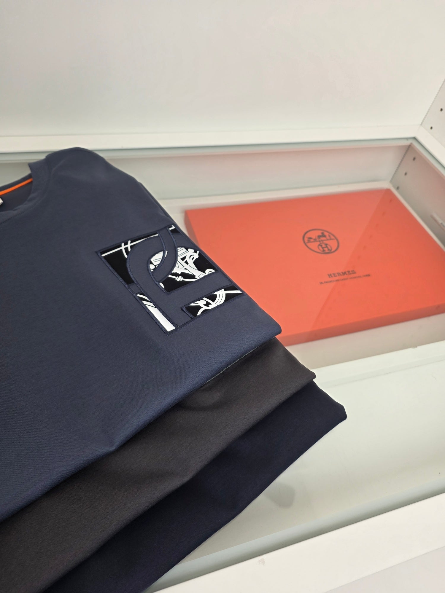 Black, Dark grey and Navy blue T-Shirt