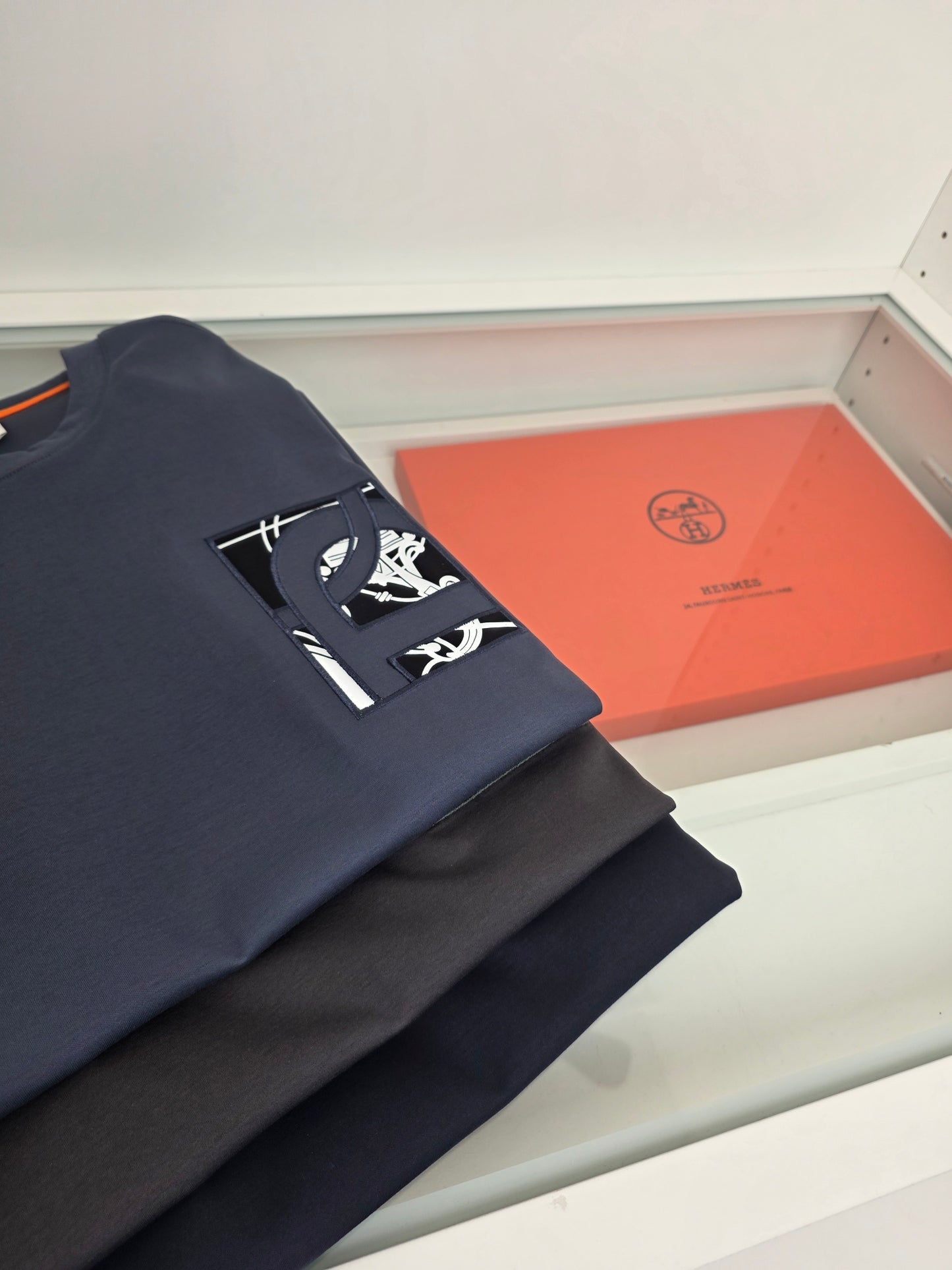 Black, Dark grey and Navy blue T-Shirt