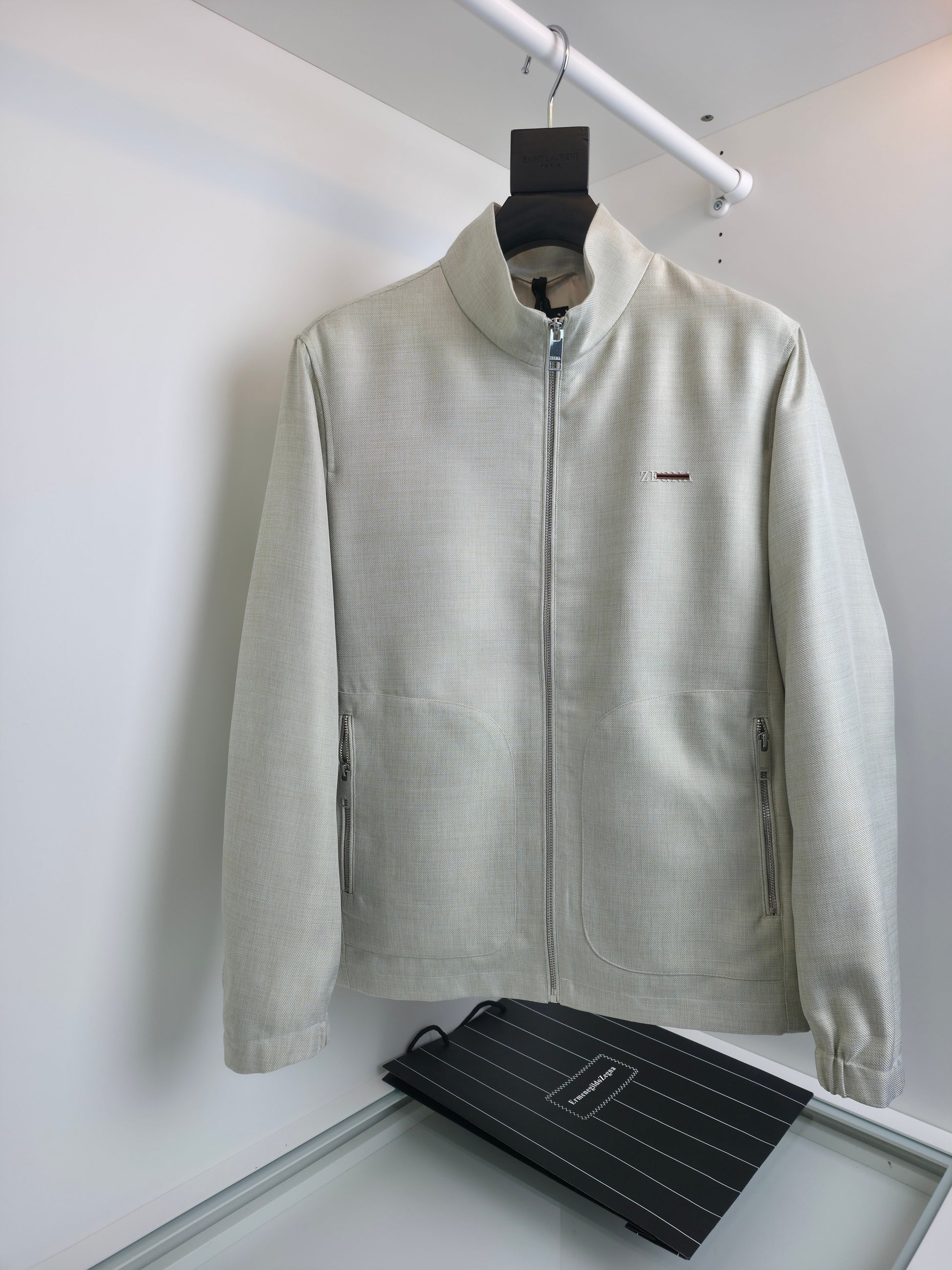 Dark grey, Light grey and Beige grey Jacket - FashionHype.xyz